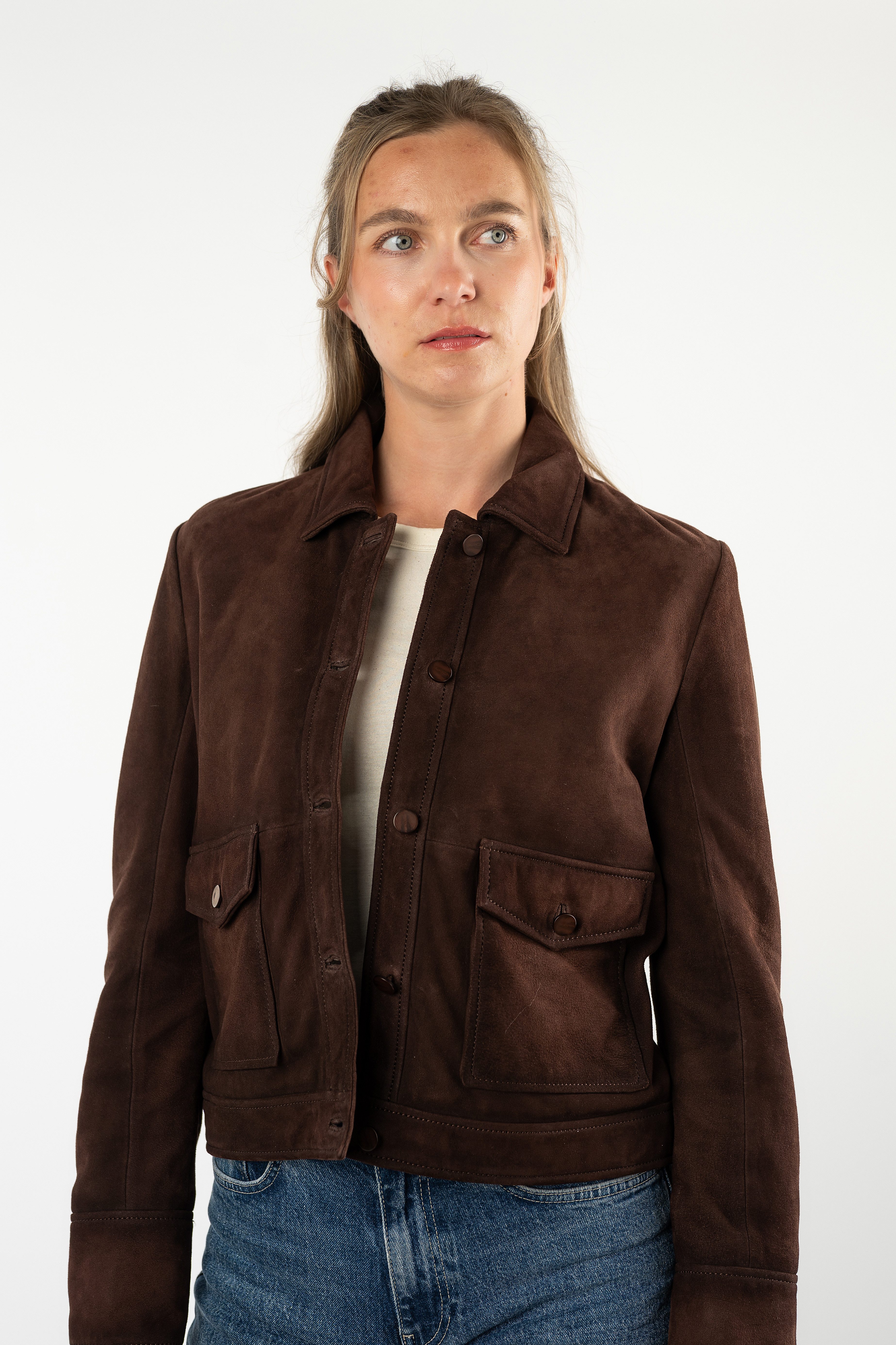 Mauritius Lederjacke MWAristea aus Wildleder, Umlegekragen