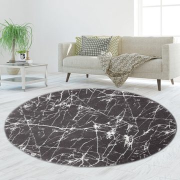 Teppich Abstrakt-moderner Teppich für Arbeitszimmer, in anthrazit, TeppichHome24, rechteckig