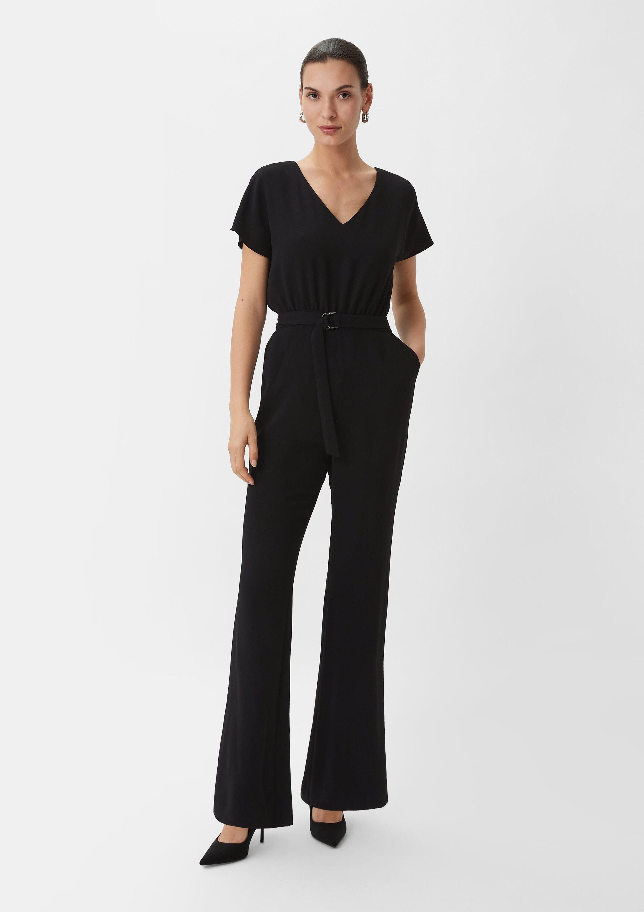 comma Jumpsuit Overall Overall mit integriertem Gürtel