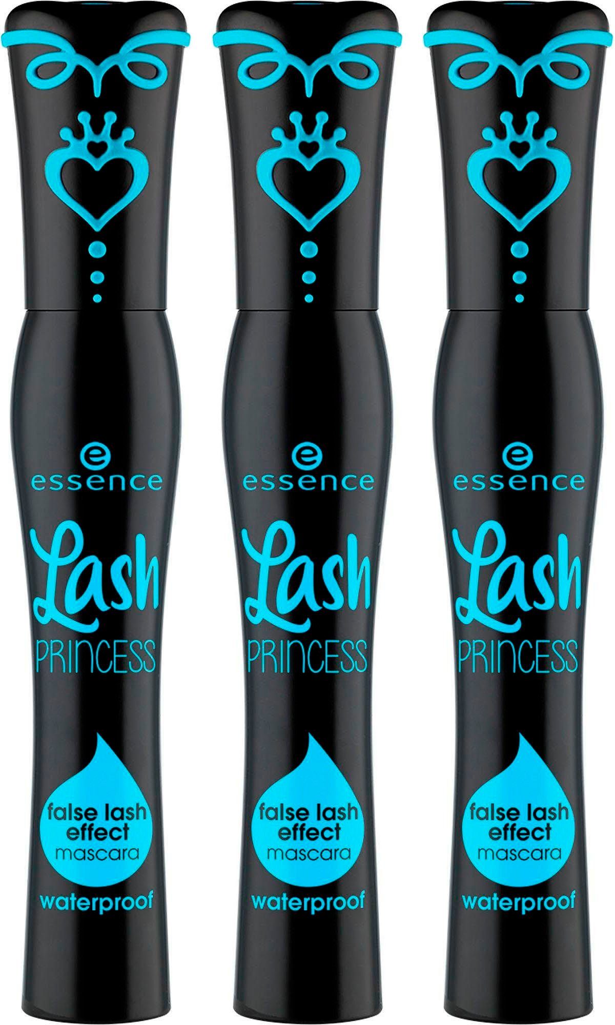 Essence Mascara Lash PRINCESS false lash effect waterproof, 3er-Pack | Mascara