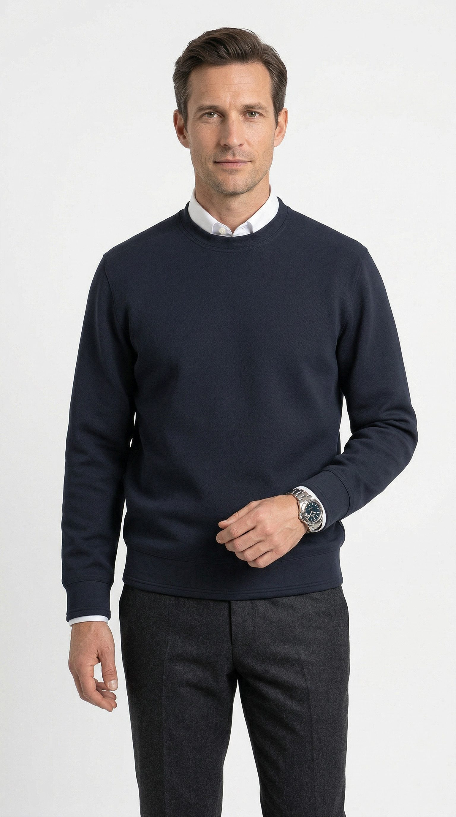 OLYMP Sweatshirt unifarben, Basic, Rundhals, regular fit günstig online kaufen
