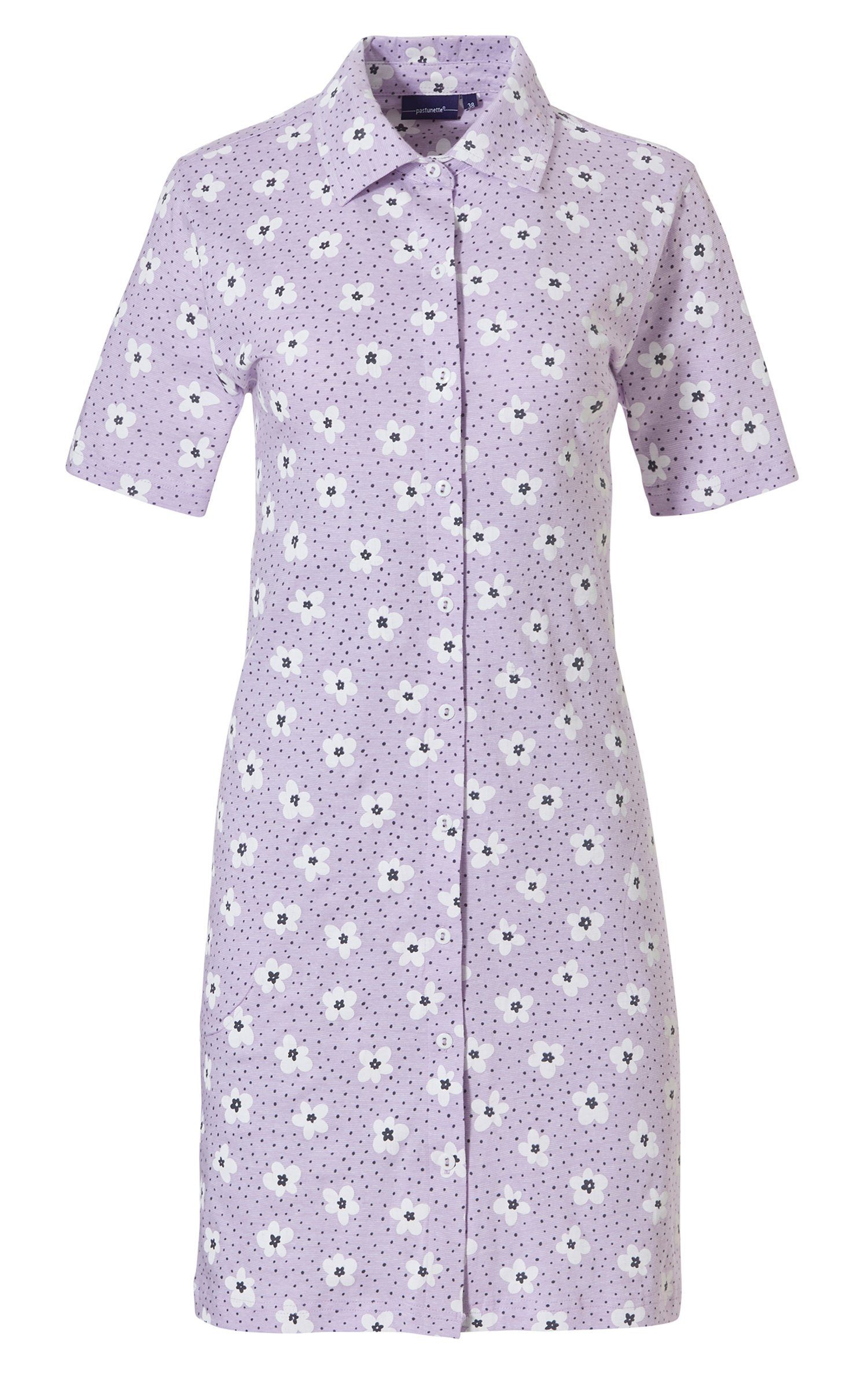 Pastunette Nachthemd Damen Nachthemd Baumwolle (1-tlg) geknöpft