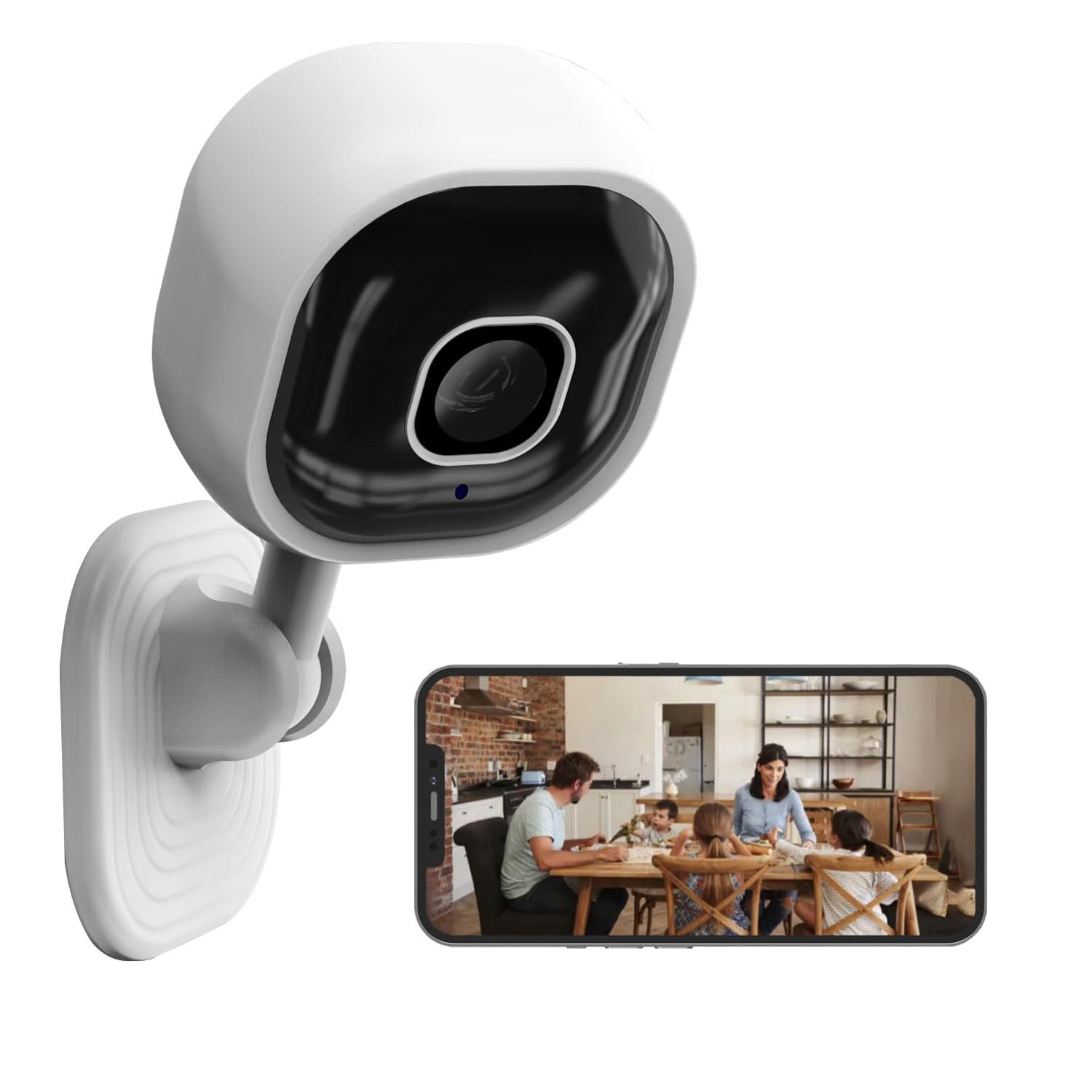 AIMAX Überwachungskamera Innen HD 1080p Wifi Mini Kamera Wlan mit Nachtsicht Bewegungserkennung (Zwei-Wege-Kommunikation/Audio,Bewegungsalarm, 128GB TF-Karte, 1-tlg., Mini Live Überwachungskamera Ideal für Haus, Vogelhaus, Nistkasten, Babyphone/Haustierkamera Innenbereich Überwachungskamera) von AIMAX