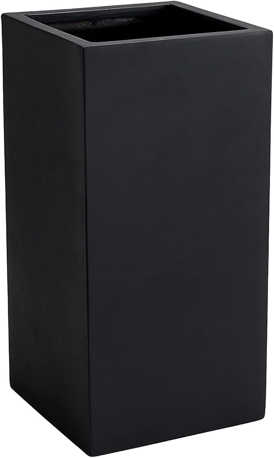 VIVANNO Pflanzkübel Fiberglas BLOCK Säule - Anthrazit Matt (1 St), 40x40x80 cm