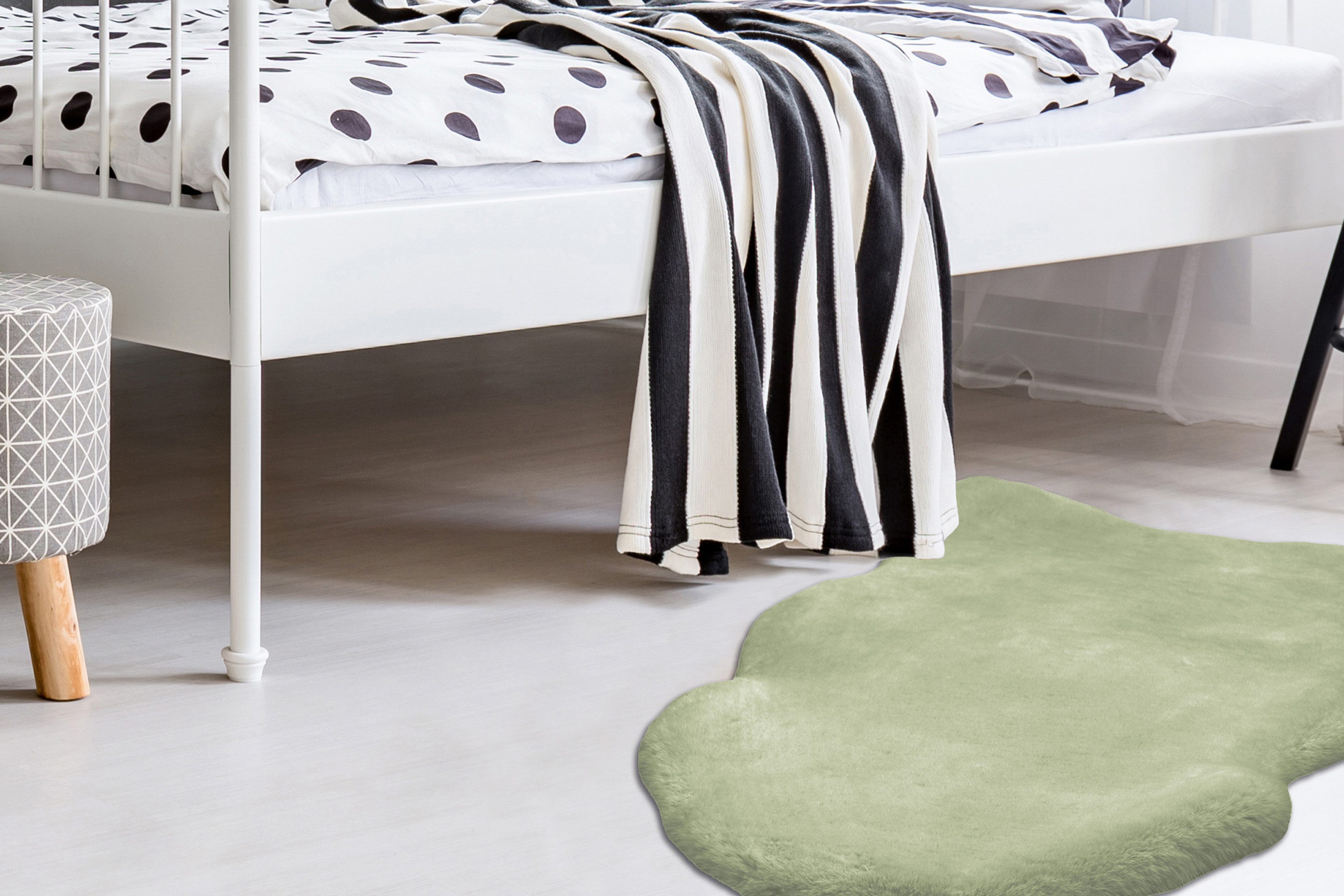 Arte Espina Fellteppich Rabbit 200, fellförmig, Höhe: 35 mm, Kunstfell, Kannichenfell Haptik, weich, Wohnzimmer alle Räume,Hochflor