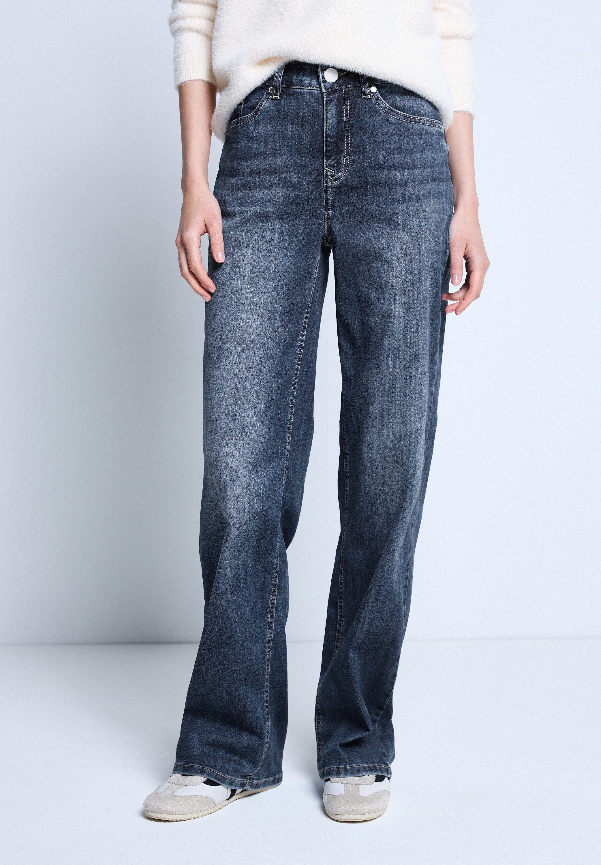STREET ONE STUDIO Weite Jeans 5-Pocket-Style günstig online kaufen