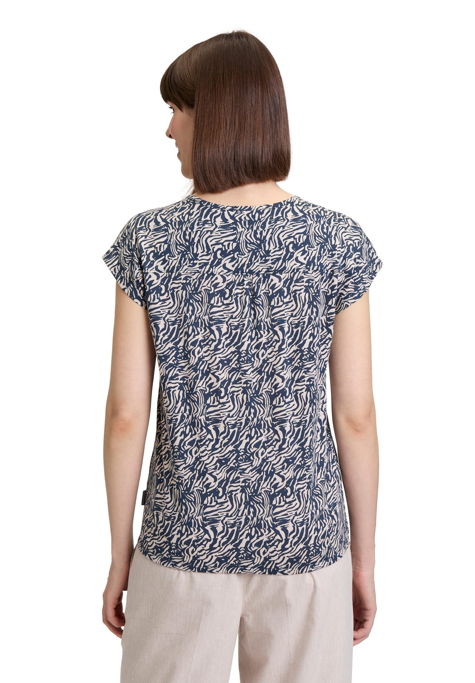 Betty&Co Kurzarmshirt Damen mit Gummizug (1-tlg) Druck