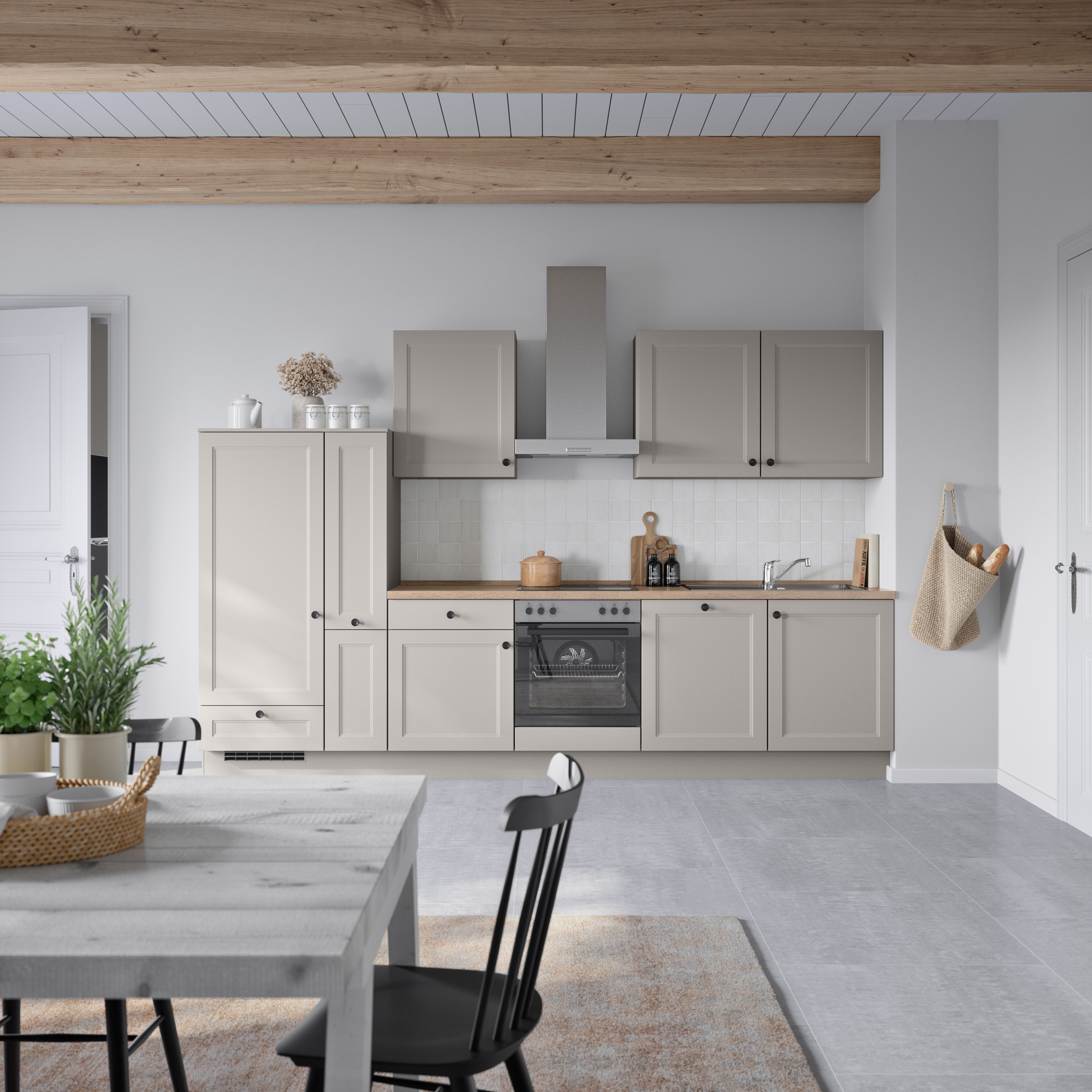 nobilia® Küchenzeile "Cascada I", NEU: individuell anpassbar mit gratis Profi-Beratung, vormontiert, Breite 330 cm, Ausrichtung wählbar, wahlw. mit E-Geräten