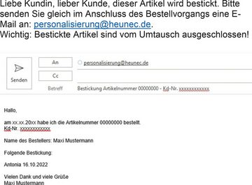 Heunec® Kuscheltier Bernhardiner, 38 cm, mit blauem Halstuch und individueller Bestickung
