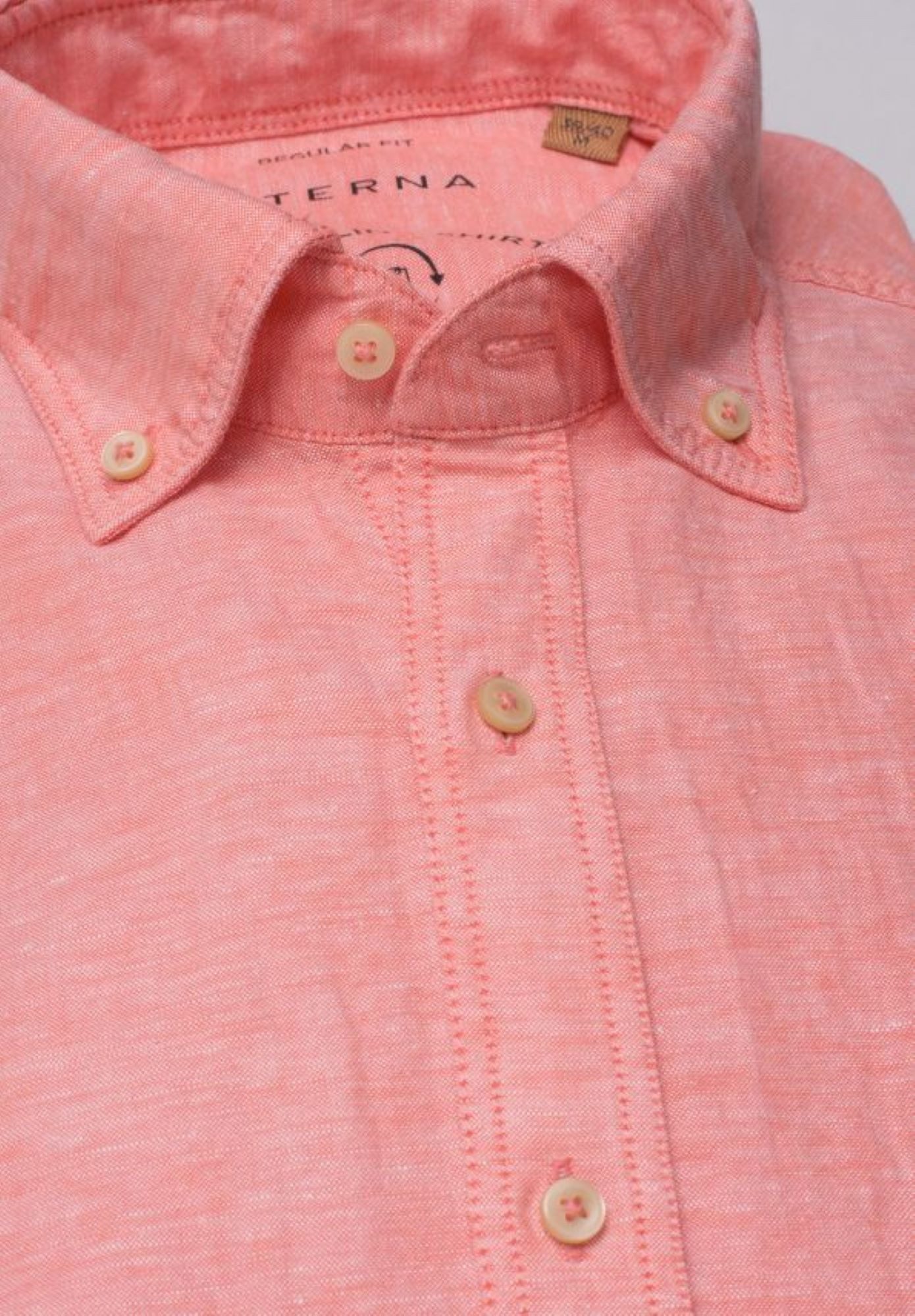 Eterna Leinenhemd 2450-WS9B, kurzarm Hemd, Regular fit, Upcycling Shirt uni günstig online kaufen