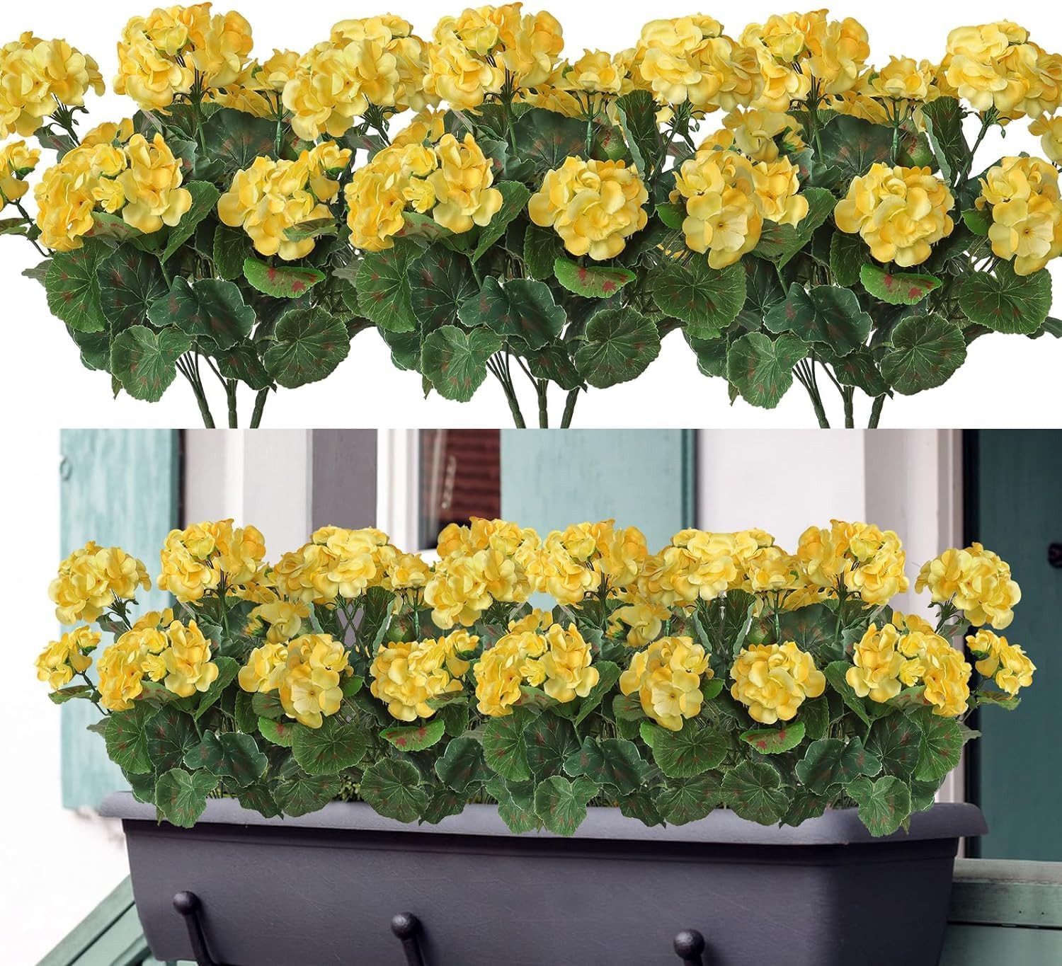 1/3/4 Bündel Künstliche Blumen Geranie Blumen Dekoration Faux, Agger
