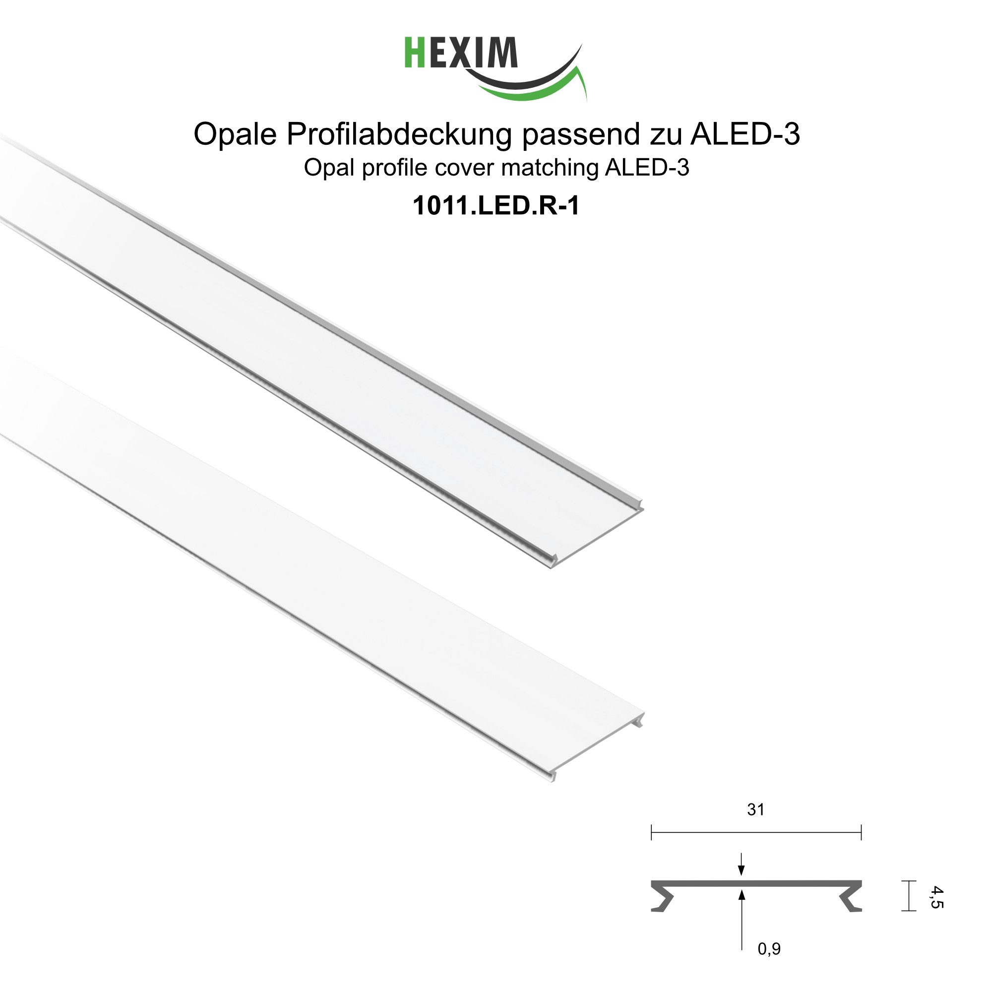 Hexim LED-Stripe-Profil 2m Trockenbauprofil Alu LED Profil Unterputz (Opale günstig online kaufen