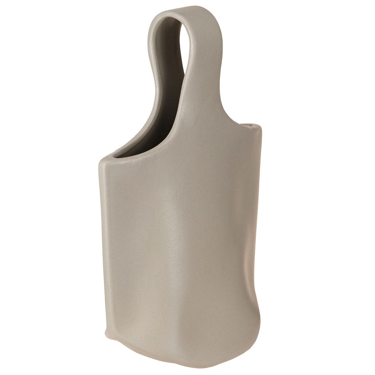 Florists Products Übertopf Deko Vase Keramik Tasche Grau Modern Skandi Industrial Stil