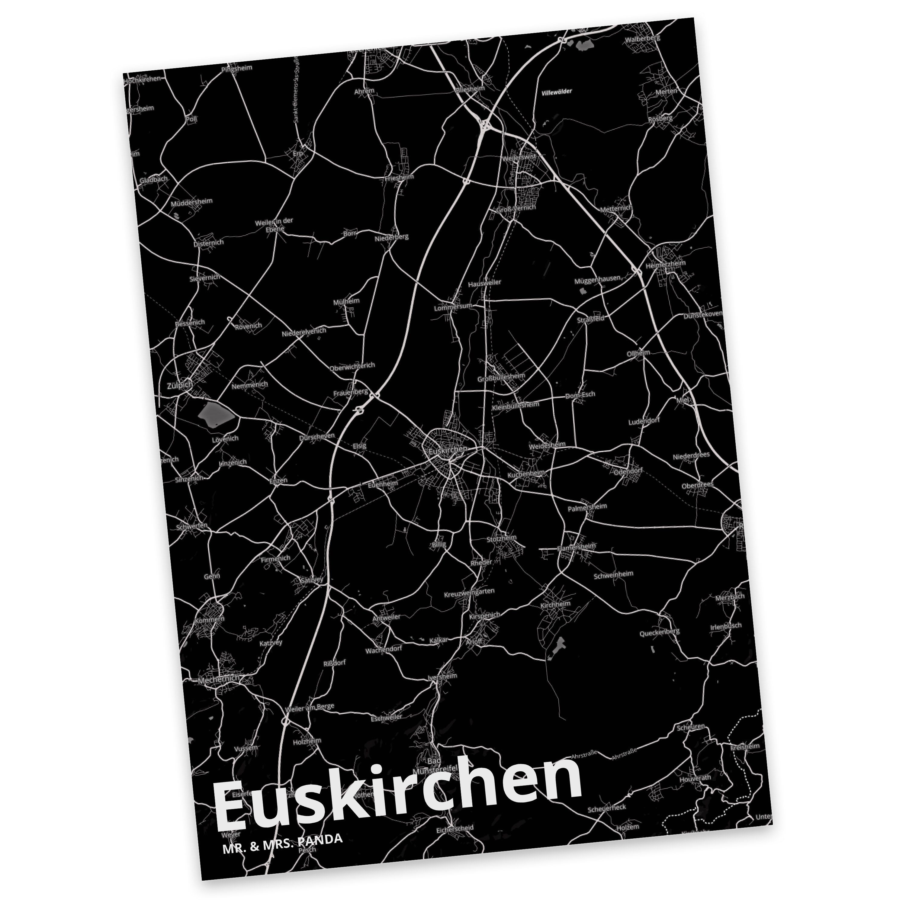 Landkarte Euskirchen Postkarte Dorf Karte Städ Mr. Panda Map Stadt Mrs. & Stadtplan, Geschenk, -