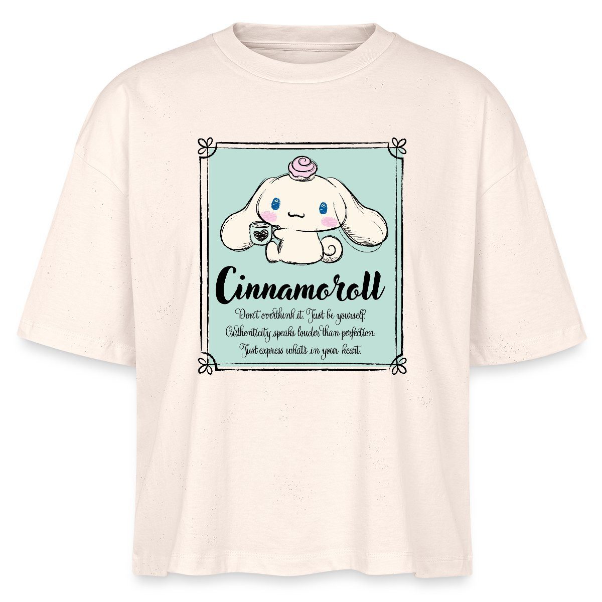 T-Shirt Cinnamoroll Just Be Yourself Boxy Shirt Damen