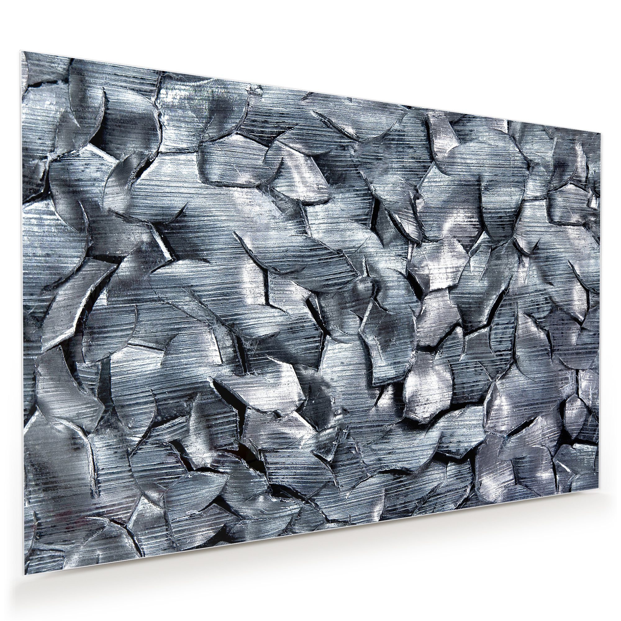 Primedeco Glasbild Wandbild Metallstruktur mit Aufhängung, günstig online kaufen