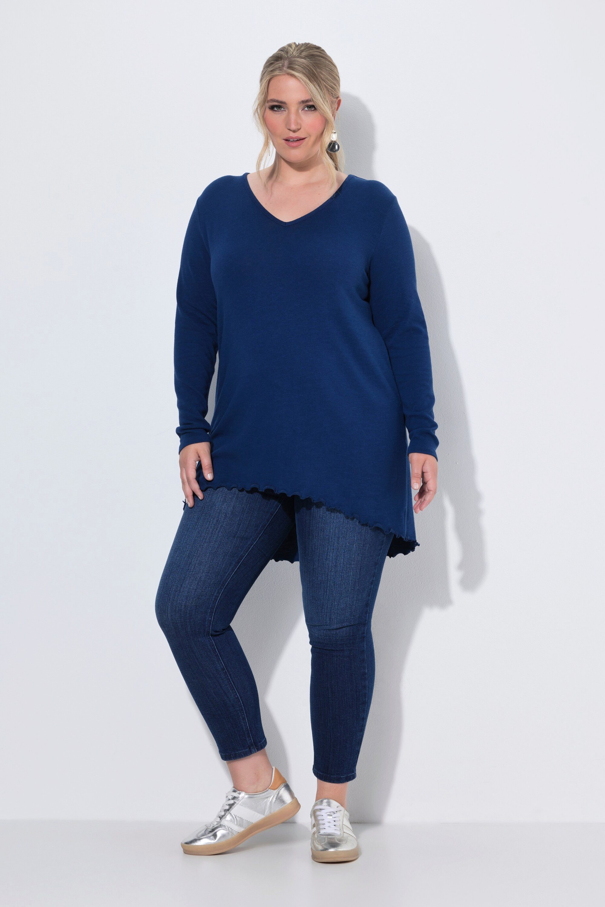 MIAMODA Strickpullover Pullover A-Linie leichter Strick Langarm