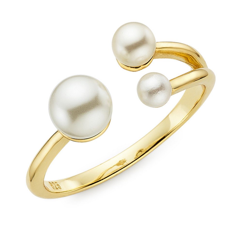 Aniston JEWELRY & WATCHES Fingerring Schmuck Geschenk Silbering offen mit synth. Muschelkernperlen, mit Muschelkernperle (synth)