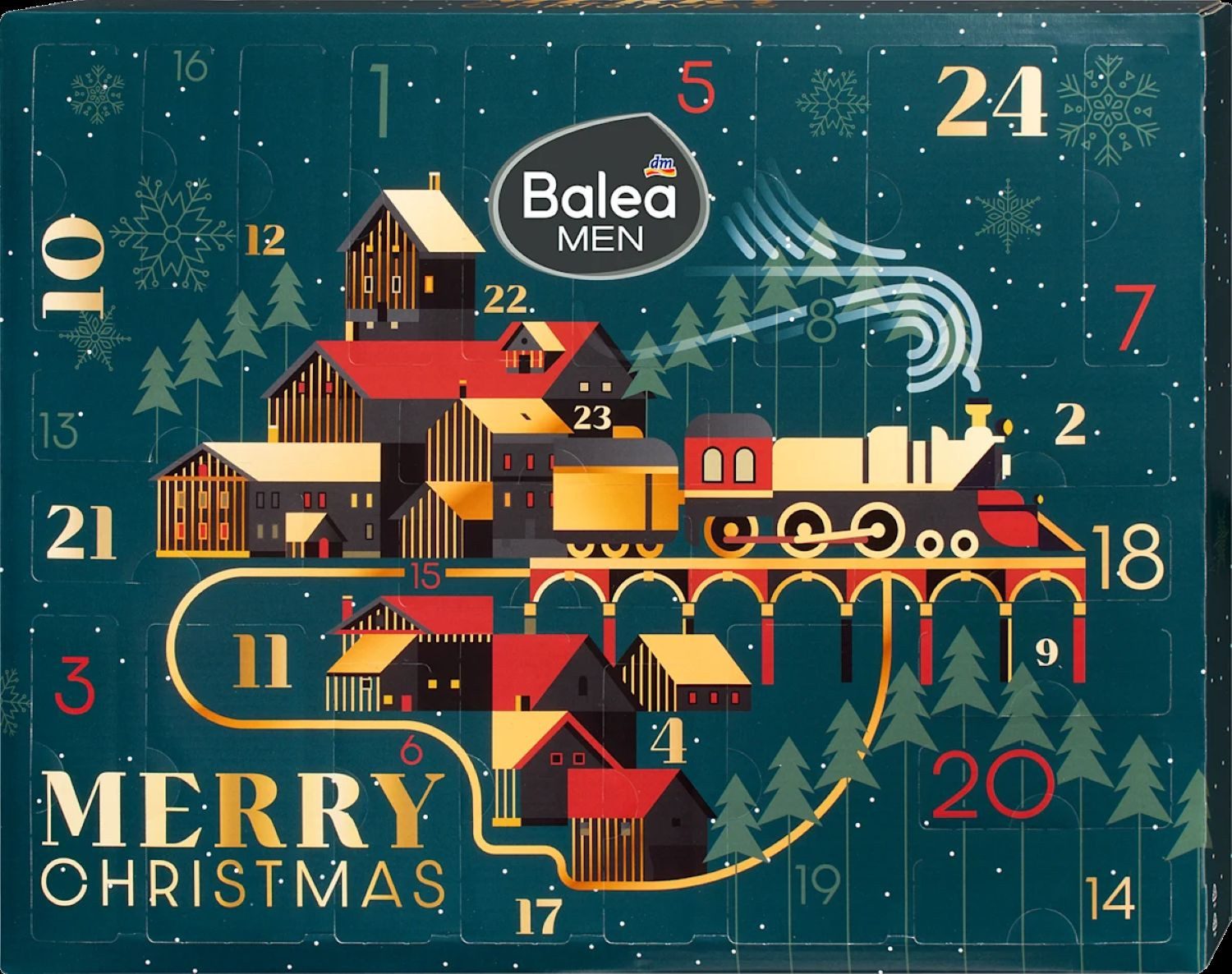 Balea Men Косметичний адвент-календар Календарі Men MERRY CHRISTMAS 2025, Kalender mit 24 Türchen