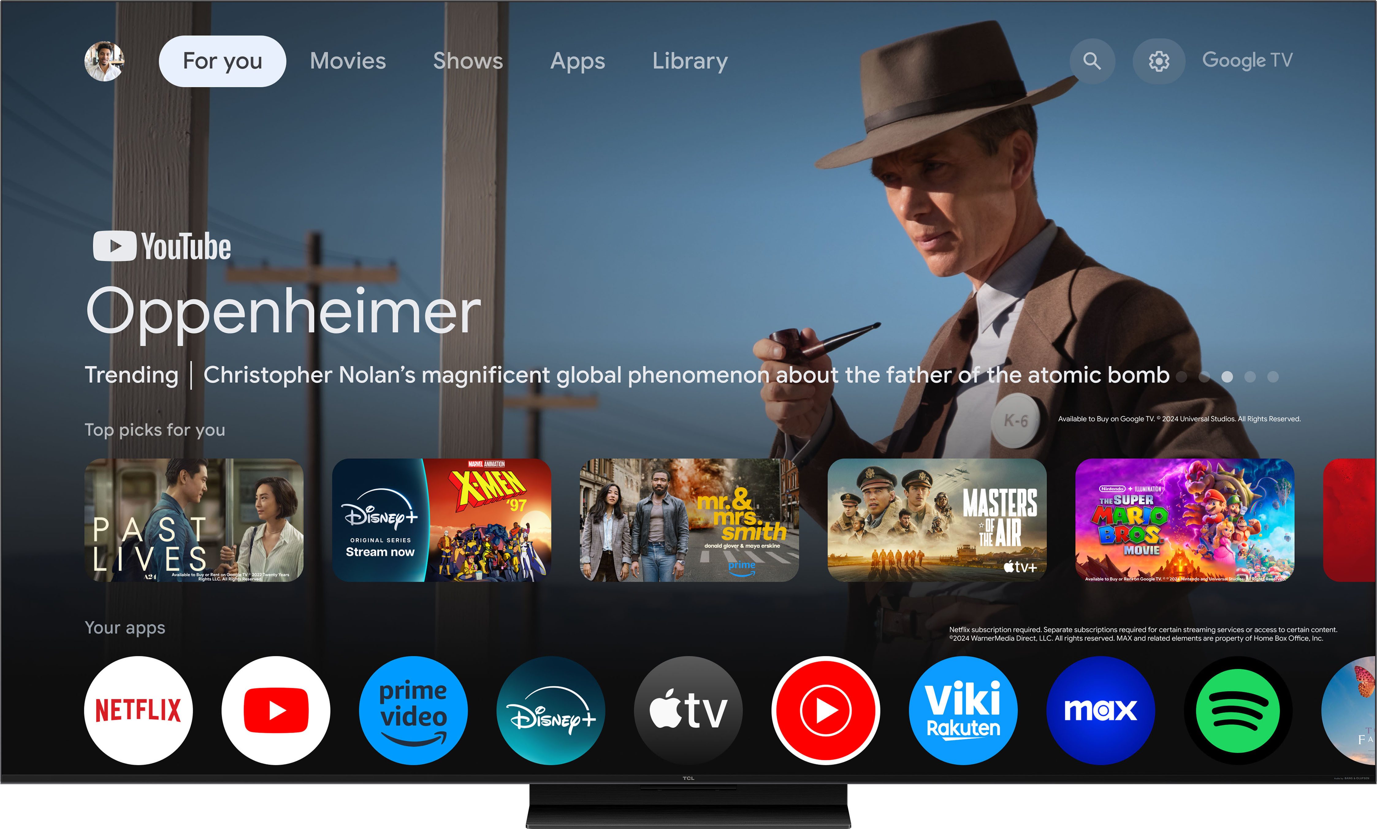TCL 65Q7CX7 QLED Mini LED-Fernseher (164...
