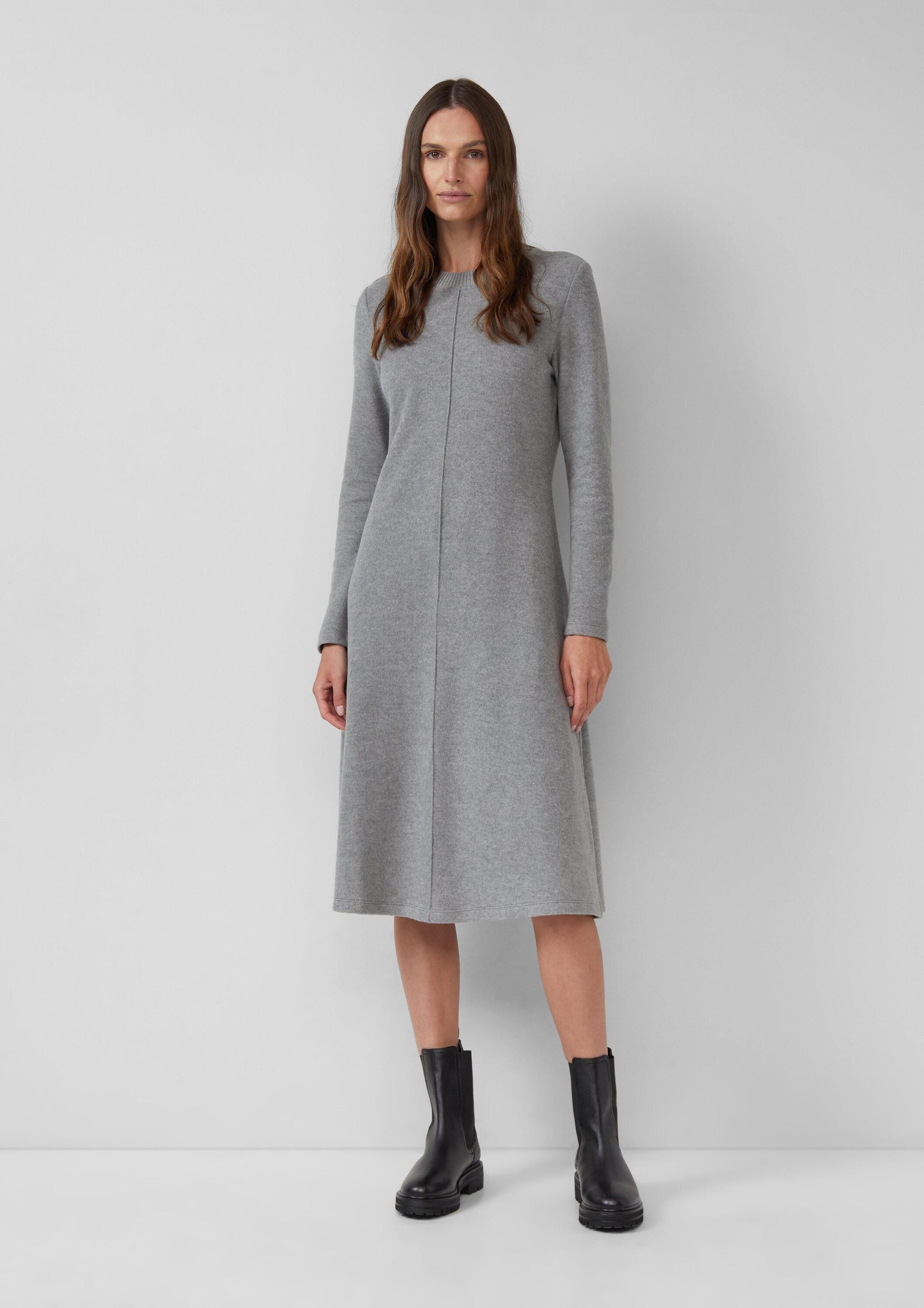 s.Oliver Midikleid Kleid Strukturiertes Midikleid aus weichem Sweat im Slim günstig online kaufen