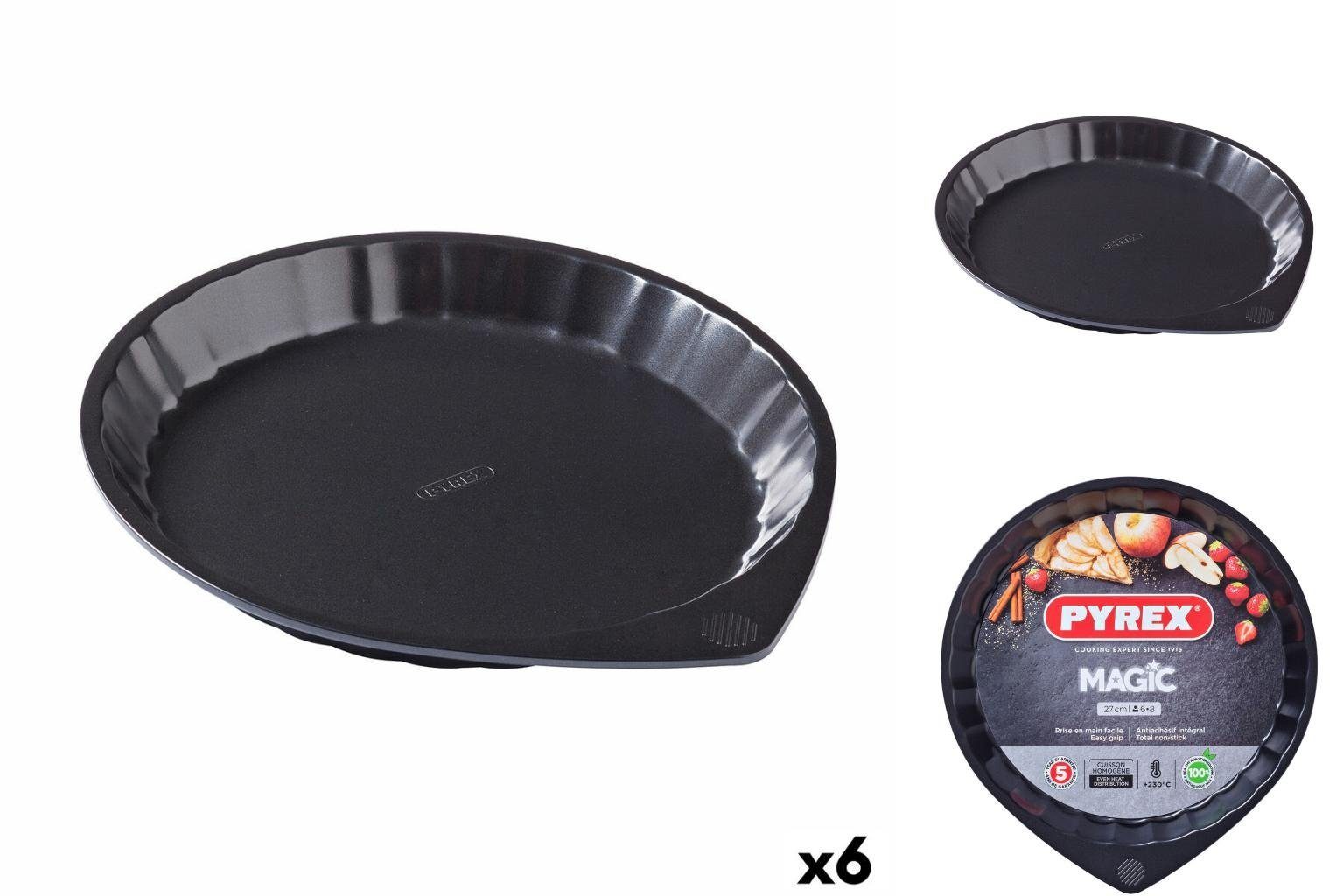 PYREX Backform Pyrex Backform Magic rund Schwarz Eben Ø 27 cm 6 Stück