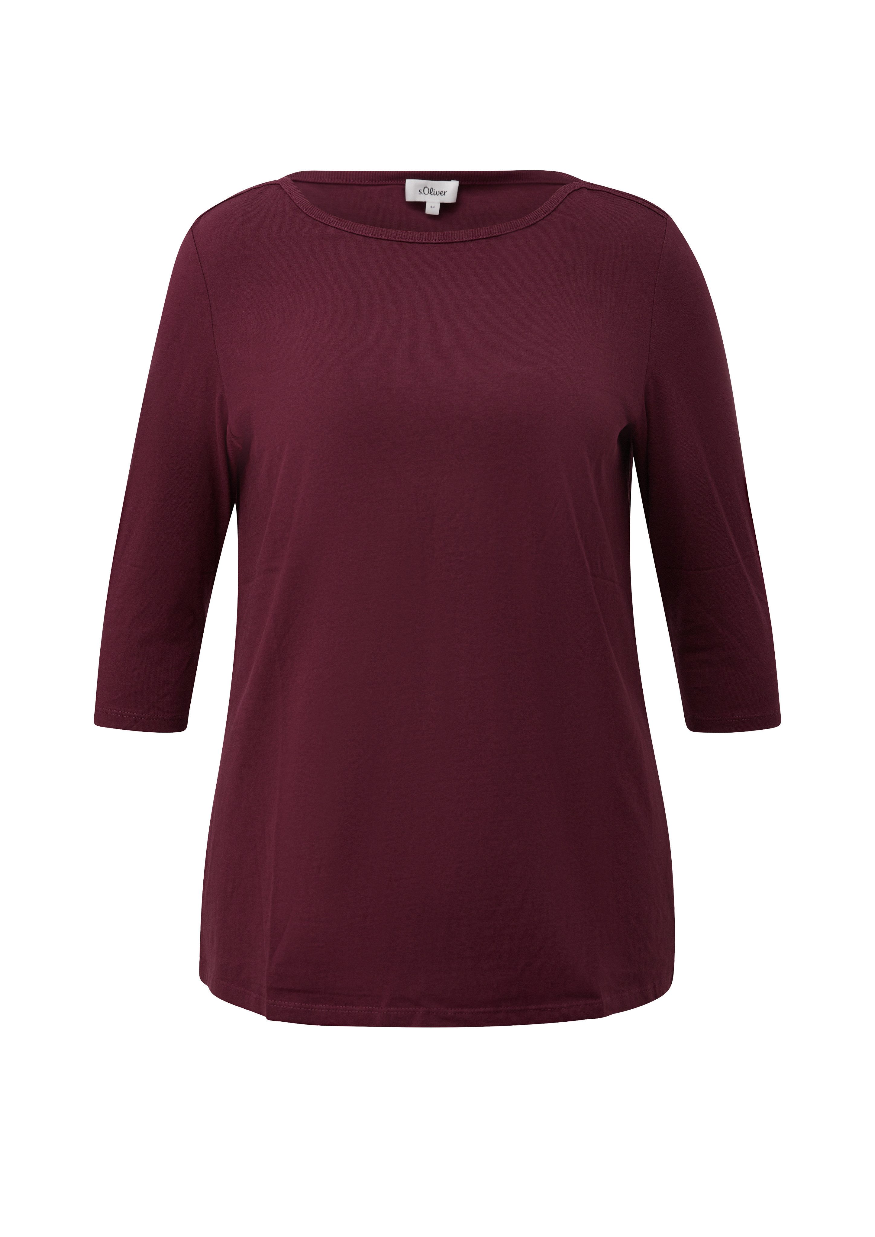 s.Oliver CURVE 3/4-Arm-Shirt mit U-Boot-Ausschnitt / Große Größen – Bild 3 von 4