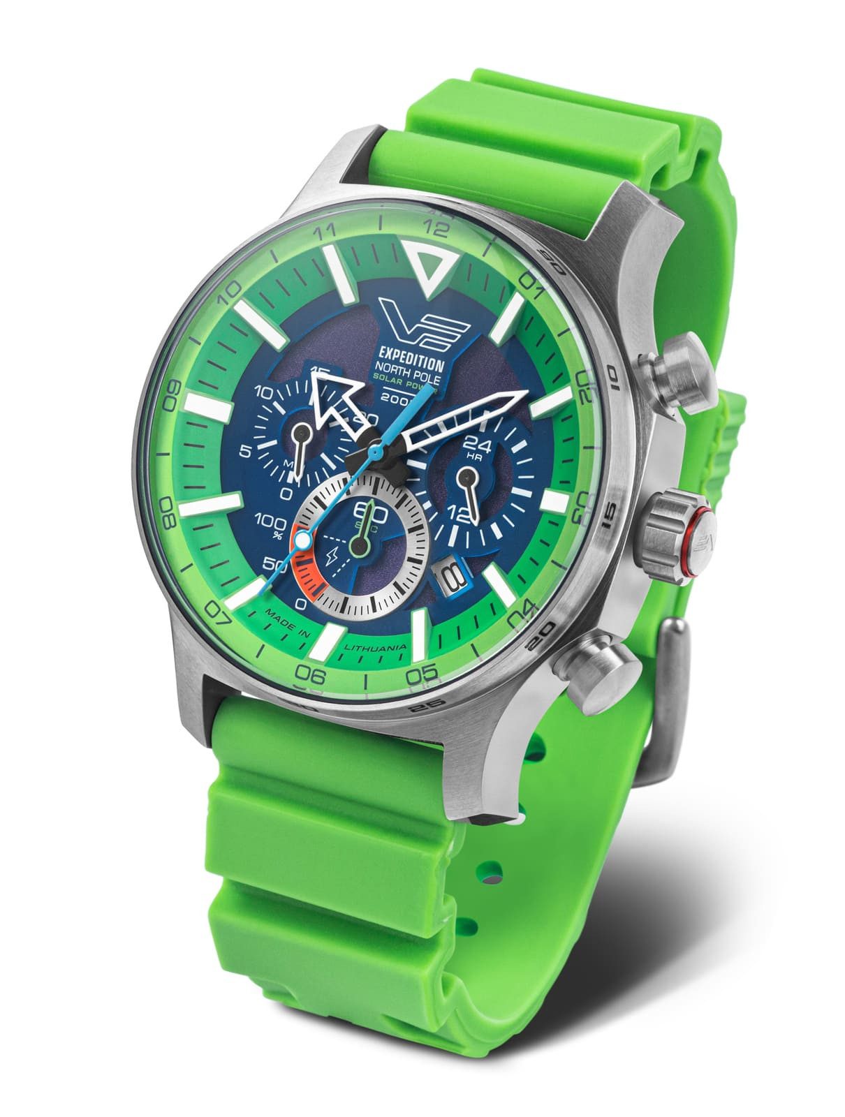 Vostok Europe Solaruhr Expedition North Pole 595A733-LSG Herrenuhr 47 mm Grün 20 ATM
