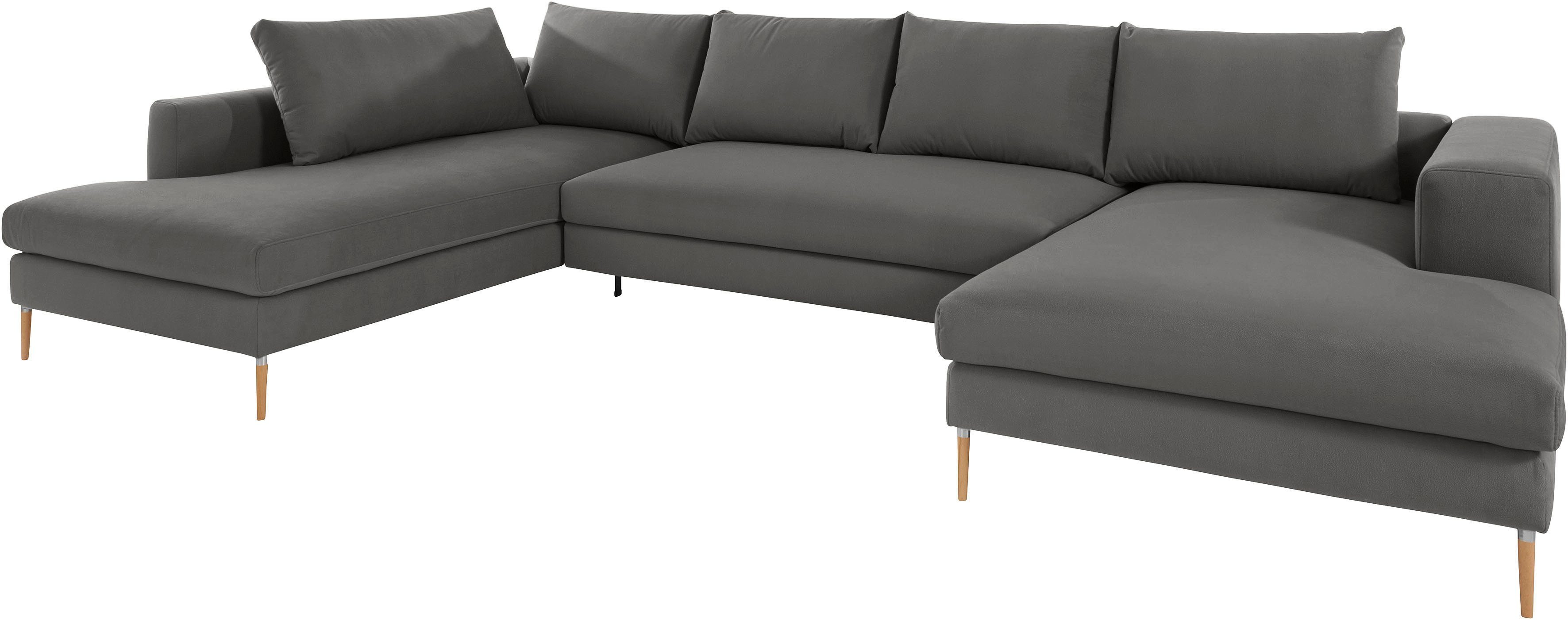 OTTO products Wohnlandschaft Finnja, viel Platz, wahlweise Bettfunktion und Bettkasten, U-Form