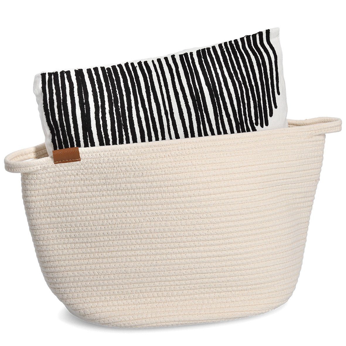 Zeller Present Aufbewahrungskorb, Baumwolle/Polyester, natur, ca. günstig online kaufen