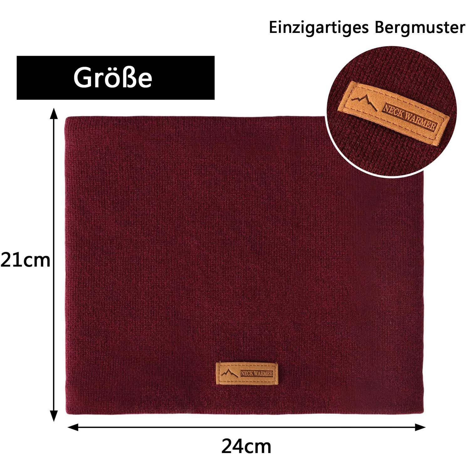 trends for living Halswärmer Winterlicher fleecegefütterter Nackenwärmer Nackenschutz winddicht rot