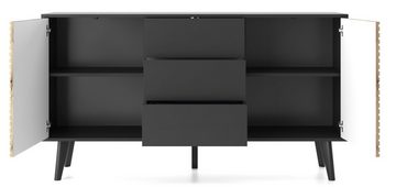 MOEBLO Kommode Canelado kommode CS154 (Wohnzimmer, Esszimmer, Flur & Diele, Moderne Sideboard mit Schubladen Highboard), (HxBxT):83x154x39 cm