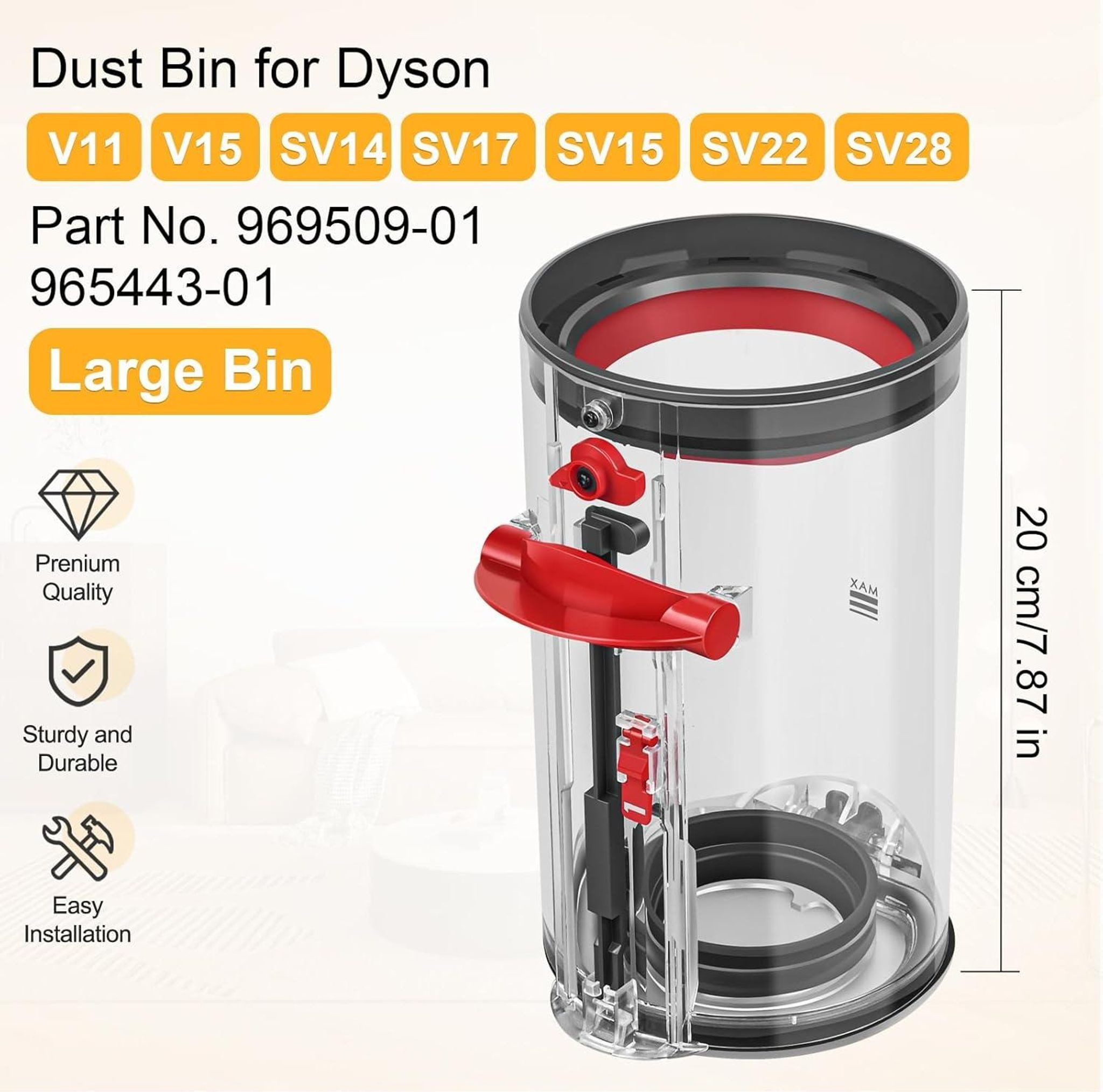 FELIXLEO Saugroboter 2 Staubbehälter für Dyson V11 V15 SV14 SV15 Ersatz