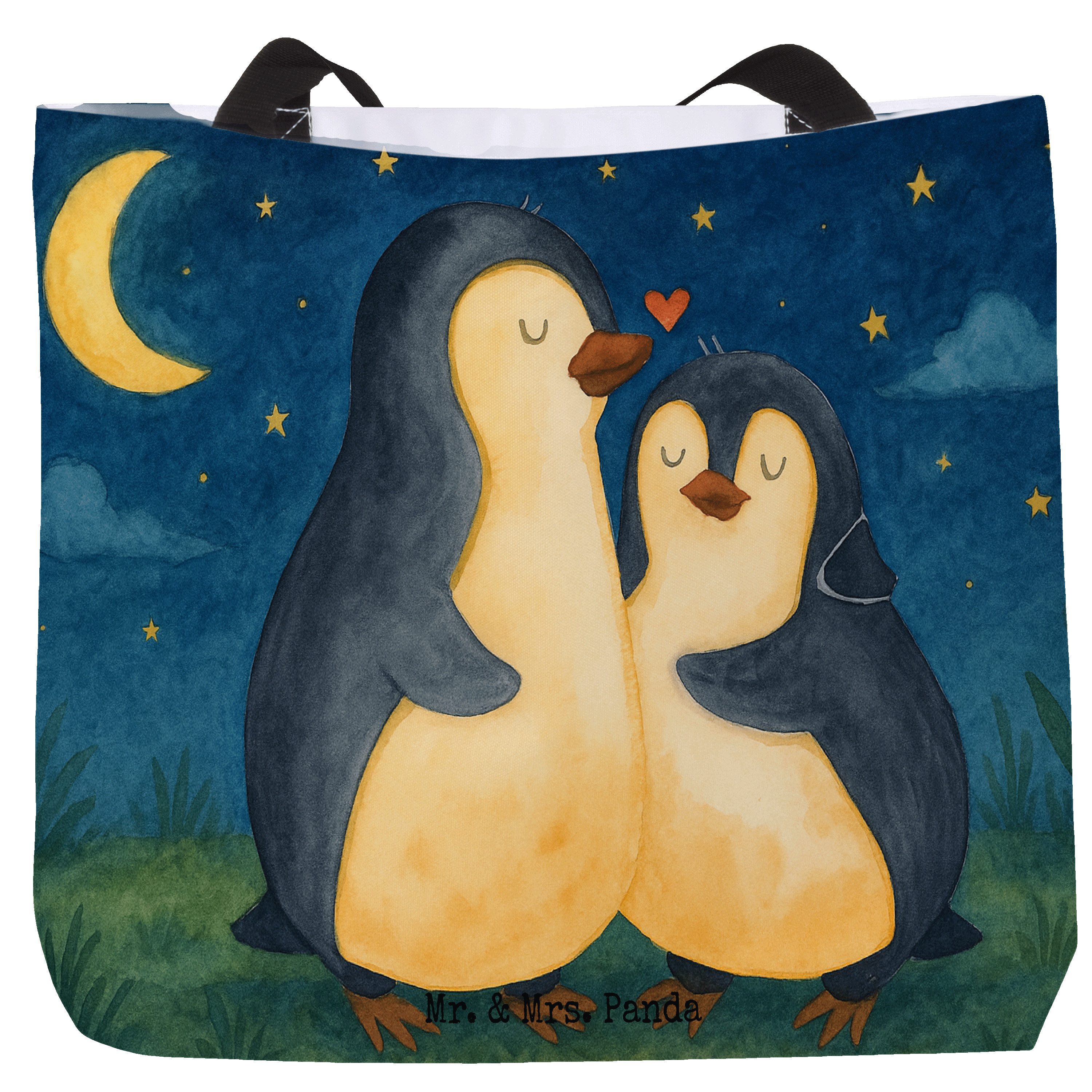 Shopper Pinguine Einschlafen Design, Schultasche, Weiß, Unitasche, Geschenk f