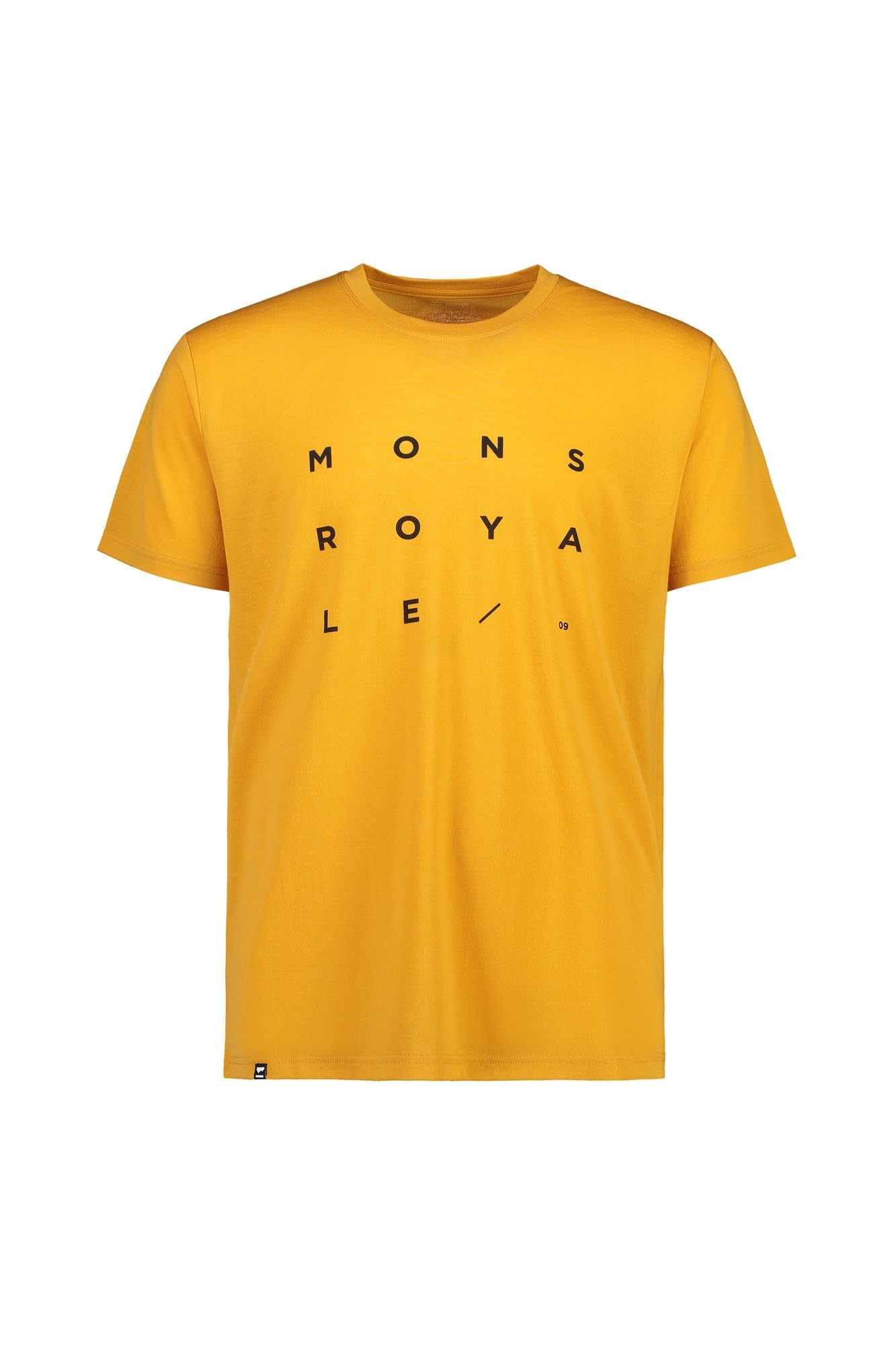 Mons Royale T-Shirt Mons Royale M Icon T-shirt Herren Kurzarm-Shirt Gold - Mons Grid | 