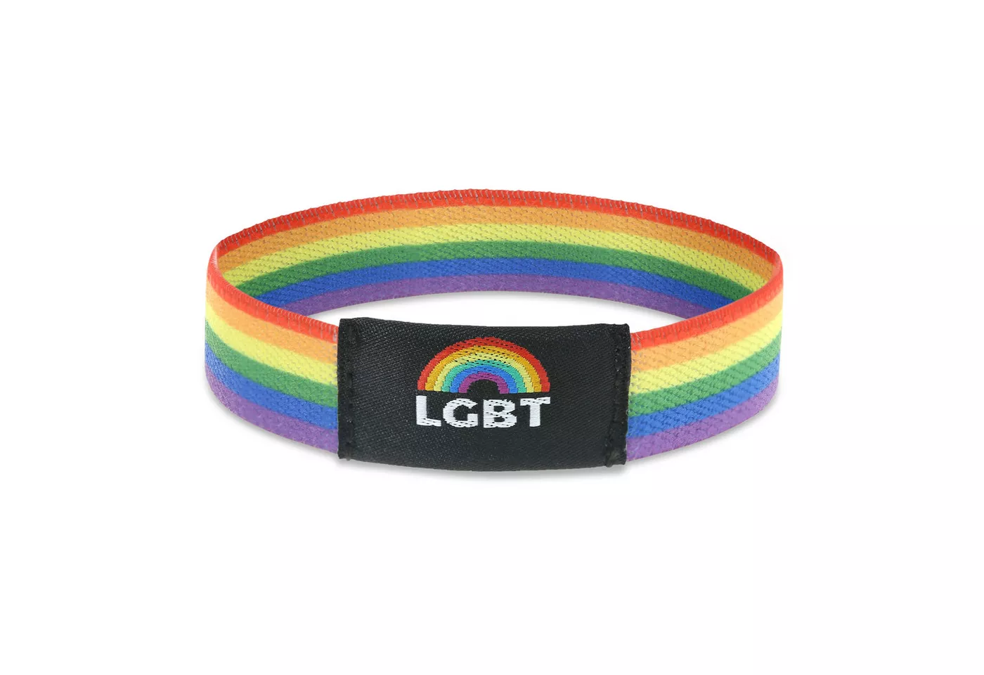 Made by Nami Armband Elastisches Stoffarmband Regenbogenfarben Pride Merch Unisex, aus Stoff – farbenfroh – für Festivals – LGBTQ-Design