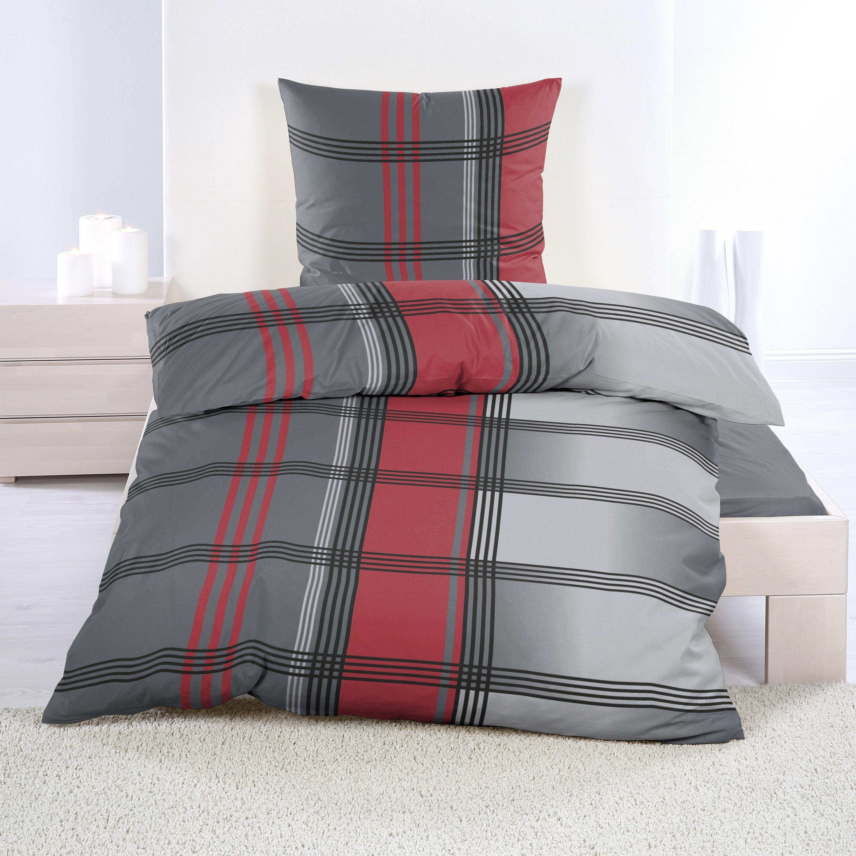 Casa Colori Bettwäsche Biber Bettwäsche 135x200 günstig online kaufen