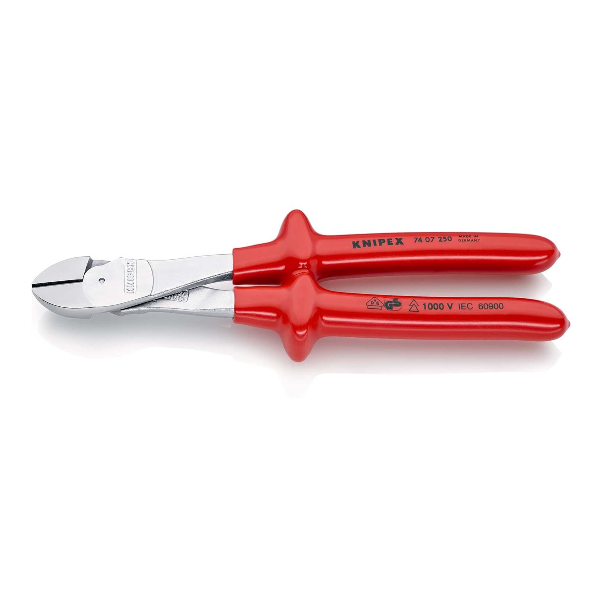 Seitenschneider KNIPEX 74 07 250 Kraft-Seitenschneider tauchisoliert, VDE-geprüft verc