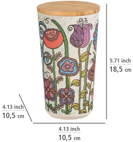 WENKO Vorratsdose Modell FLowers, Kunststoff, (1-tlg), Deckel mit Silikonring zur luftdichten Aufbewahrung von Vorräten