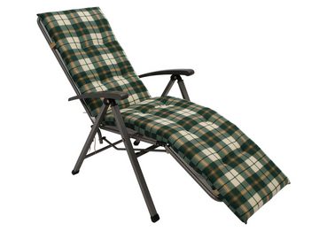 DEGAMO Liegenauflage BOSTON, (1 St), für Deckchairs, 46x175cm, grün/beige kariert