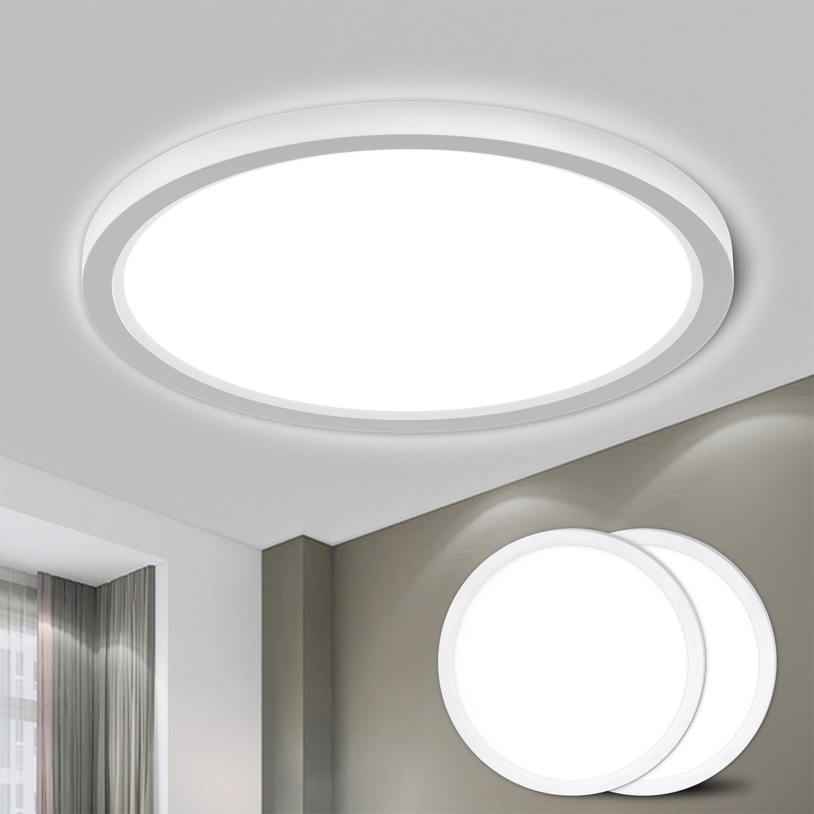 LQWELL LED Deckenleuchte Rund Flach LED günstig online kaufen