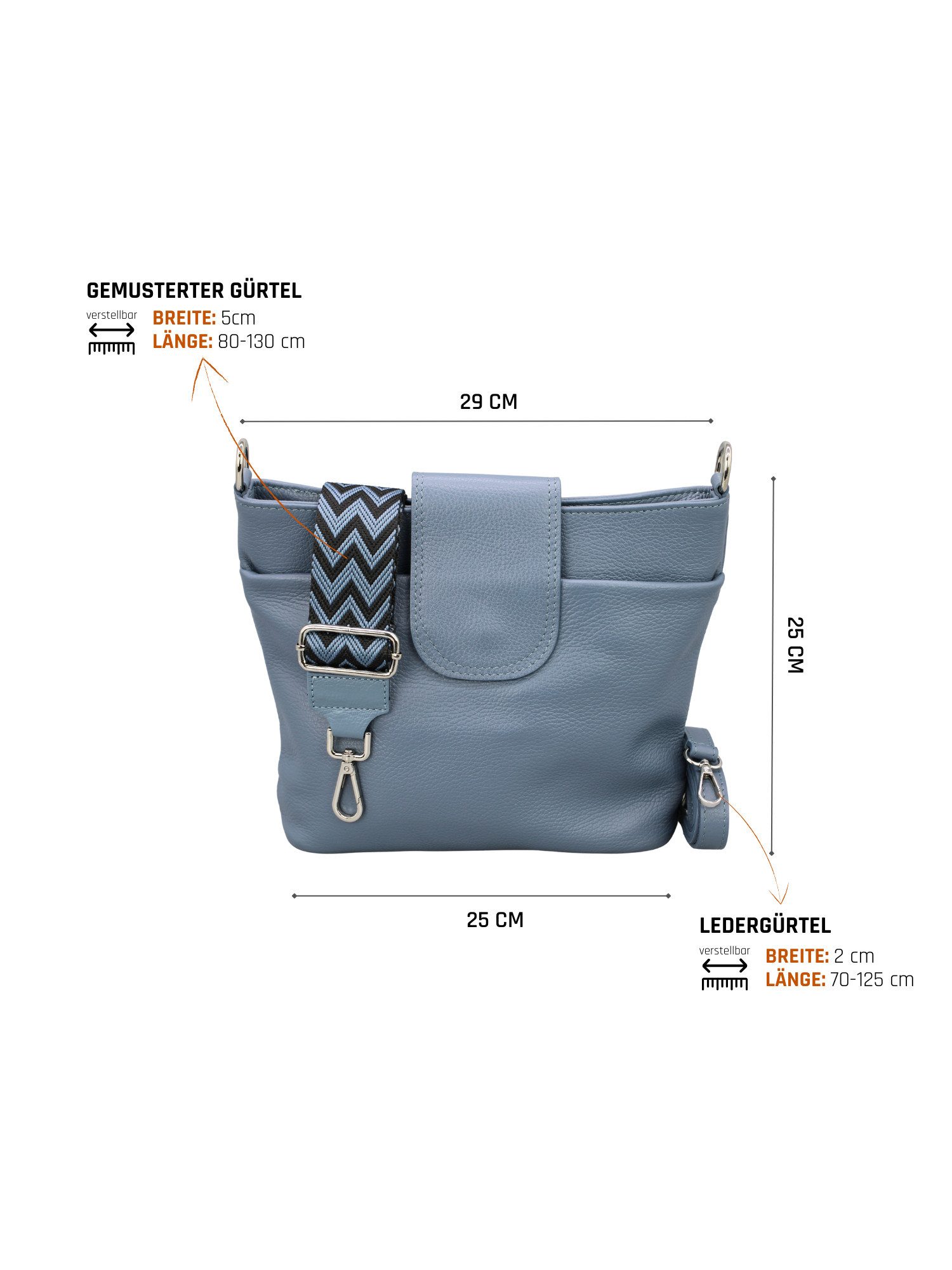 Adel Bags Schultertasche SARA Umhängetasche für Damen, Schultertasche aus E günstig online kaufen