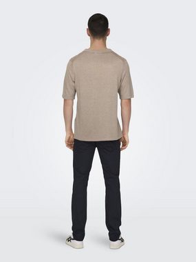 ONLY & SONS Strickpullover ONSDINO REG 14 LINEN SS POLO KNIT