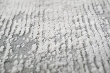 Wollteppich Wollteppich Teppich modern Wohnzimmerteppich Wolle abstrakt in grau, Teppich-Traum, rechteckig, Höhe: 12 mm, Wollteppich
