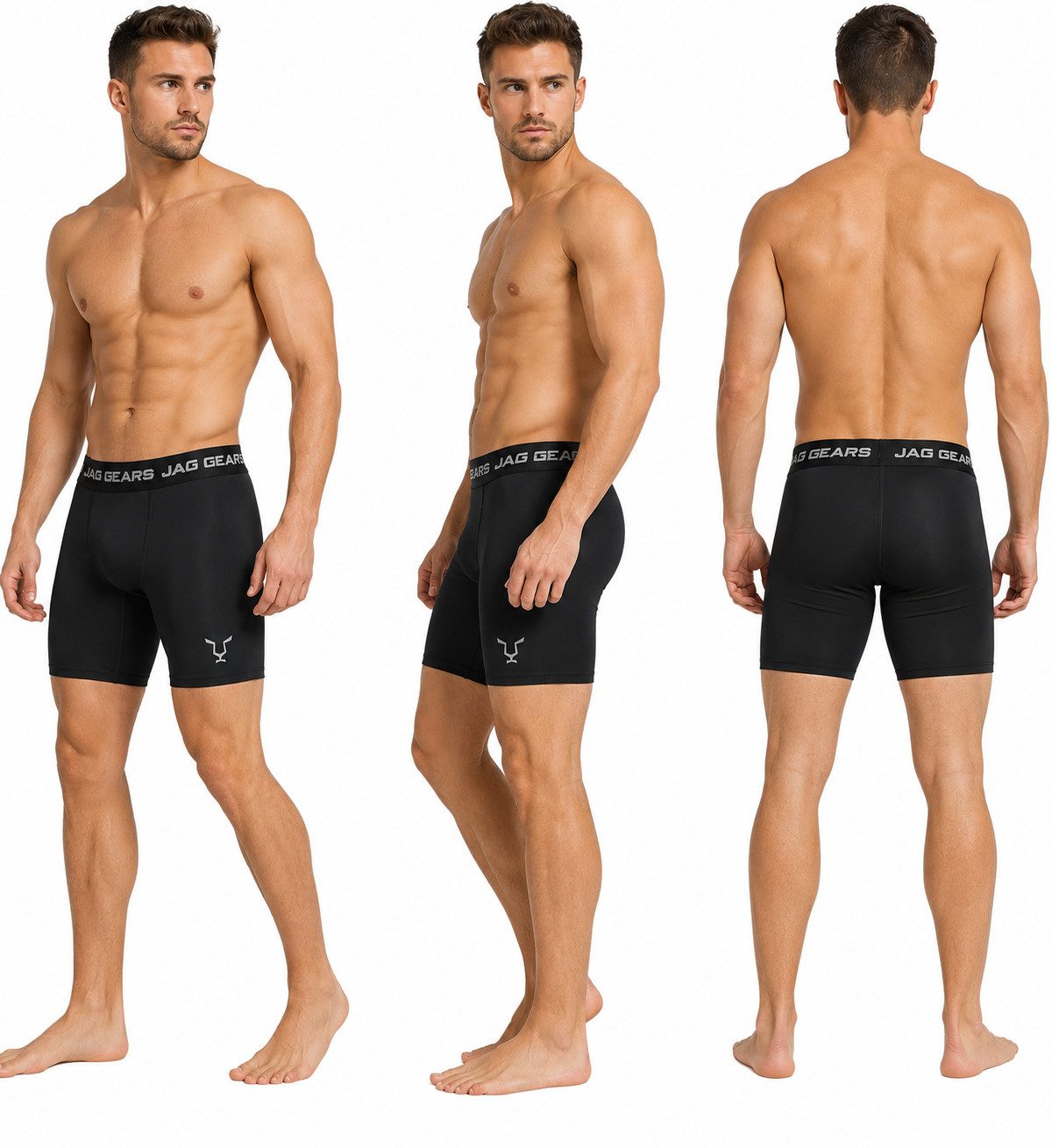 JAG GEARS Trainingshose Funktionelle Kompressionsshorts für Trainings-, Fitness, Laufshorts (Set, 1x pack) Schweiß und ergonomisches Design für maximale Leistung bei Sporty