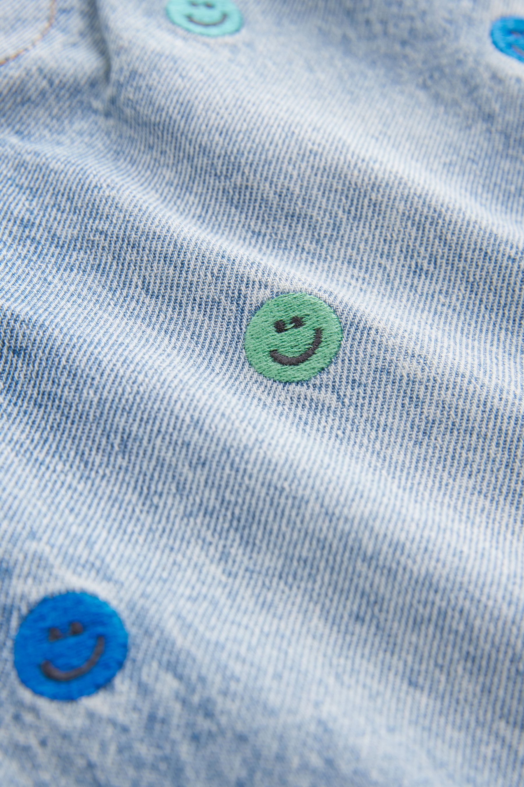 Next Schlupfjeans Bestickte Denim-Jeans aus 100 % Baumwolle (1-tlg)