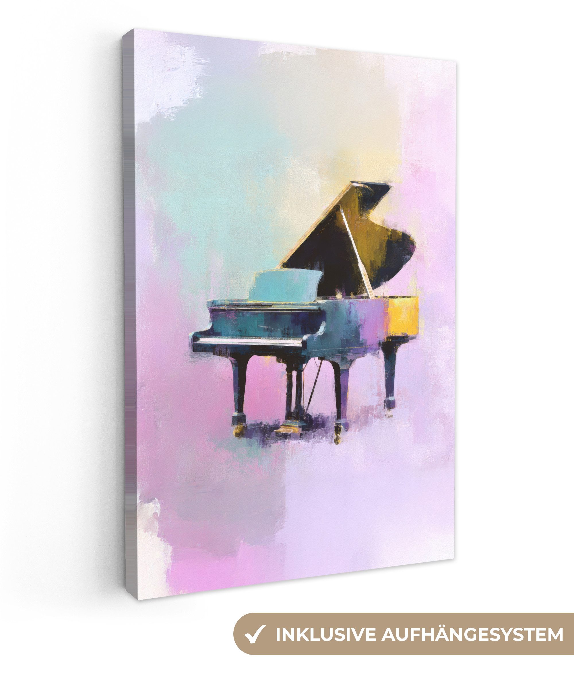 OneMillionCanvasses® Leinwandbild Klavier - Pastell - günstig online kaufen