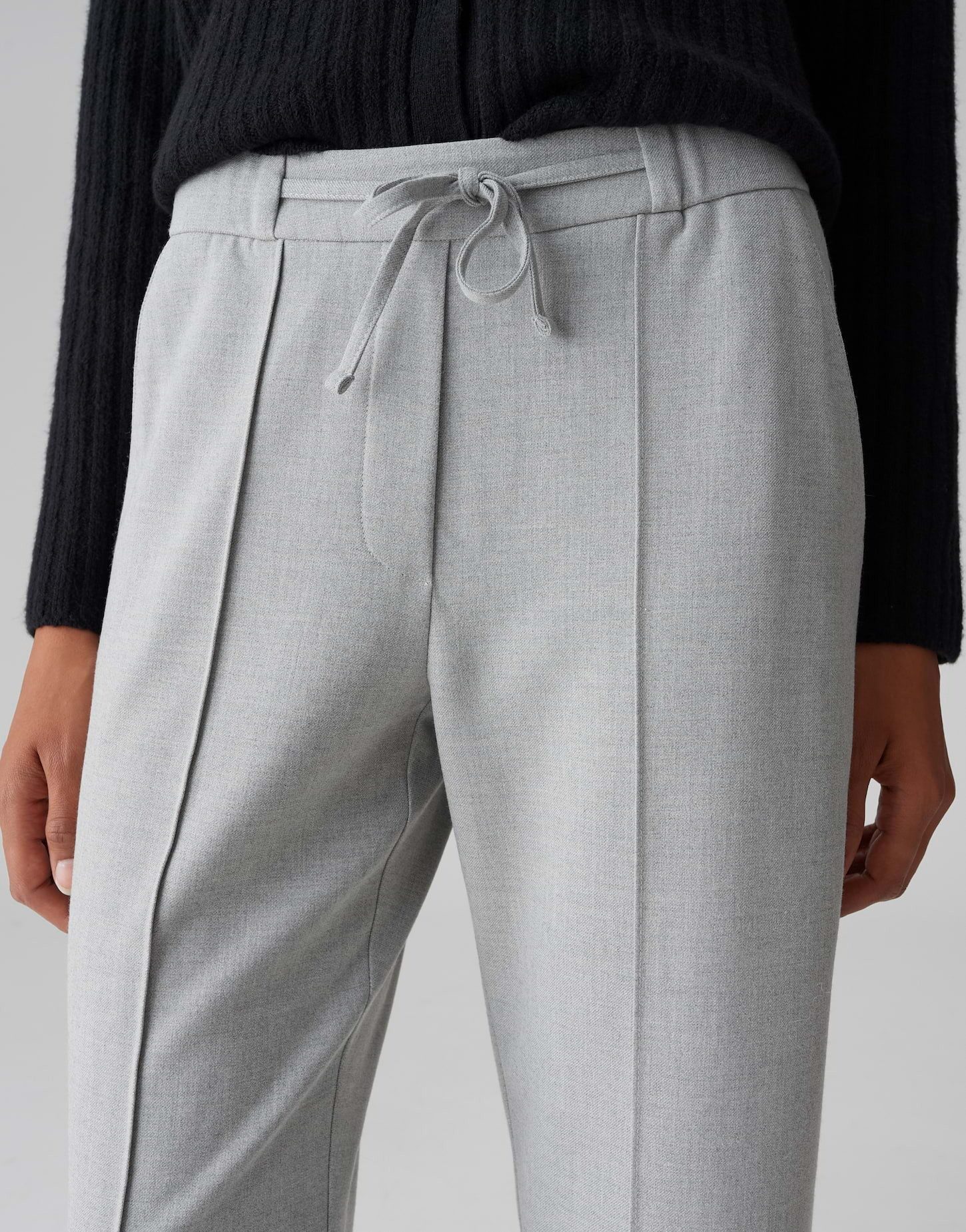 OPUS Schlupfhose MYHA ICONIC aus leichtem Viskosemix Mid Rise, Ankle, meliertes Muster