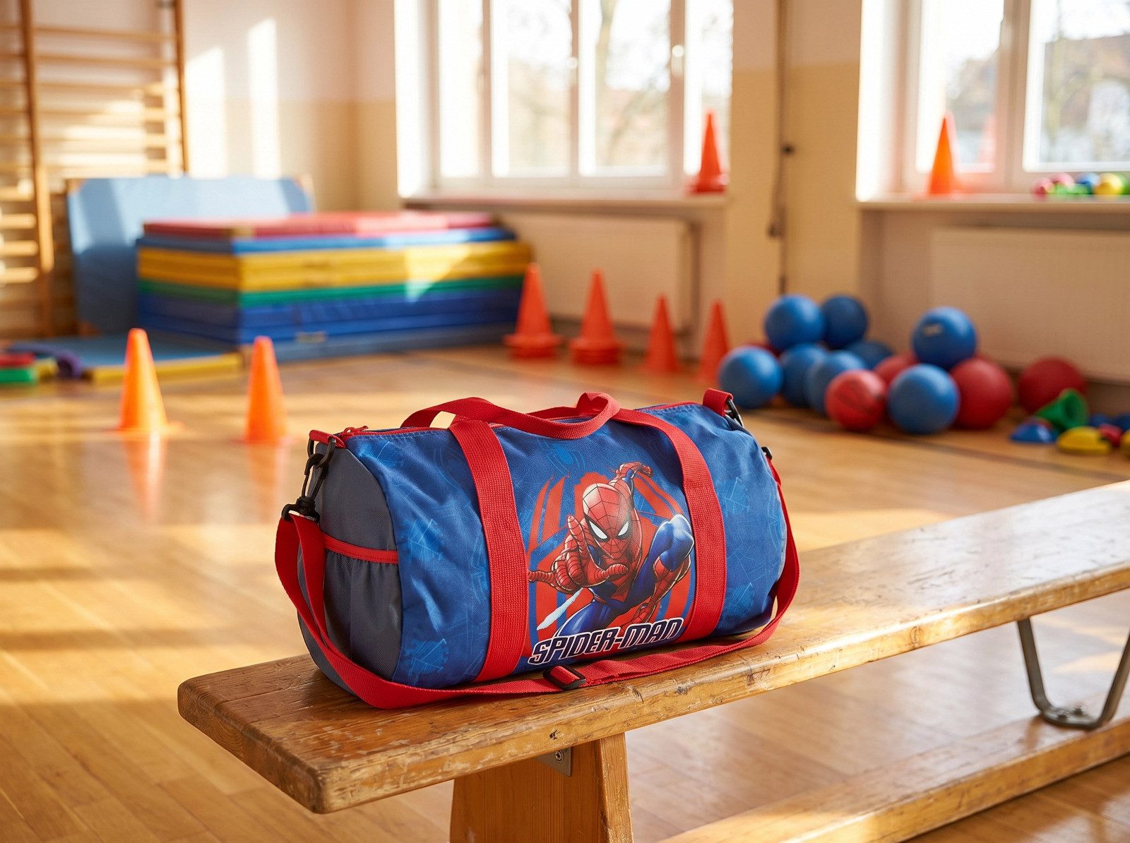 MARVEL Sporttasche Marvel Spiderman Jungen Sporttasche Tasche Trainigstasche 38x22x18 cm (1-tlg)