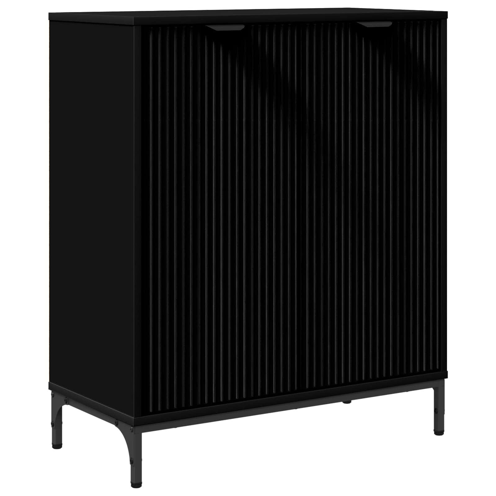 vidaXL Sideboard Sideboard Schwarz 69,5 x 33 x 82 cm Holzwerkstoff (1 St)